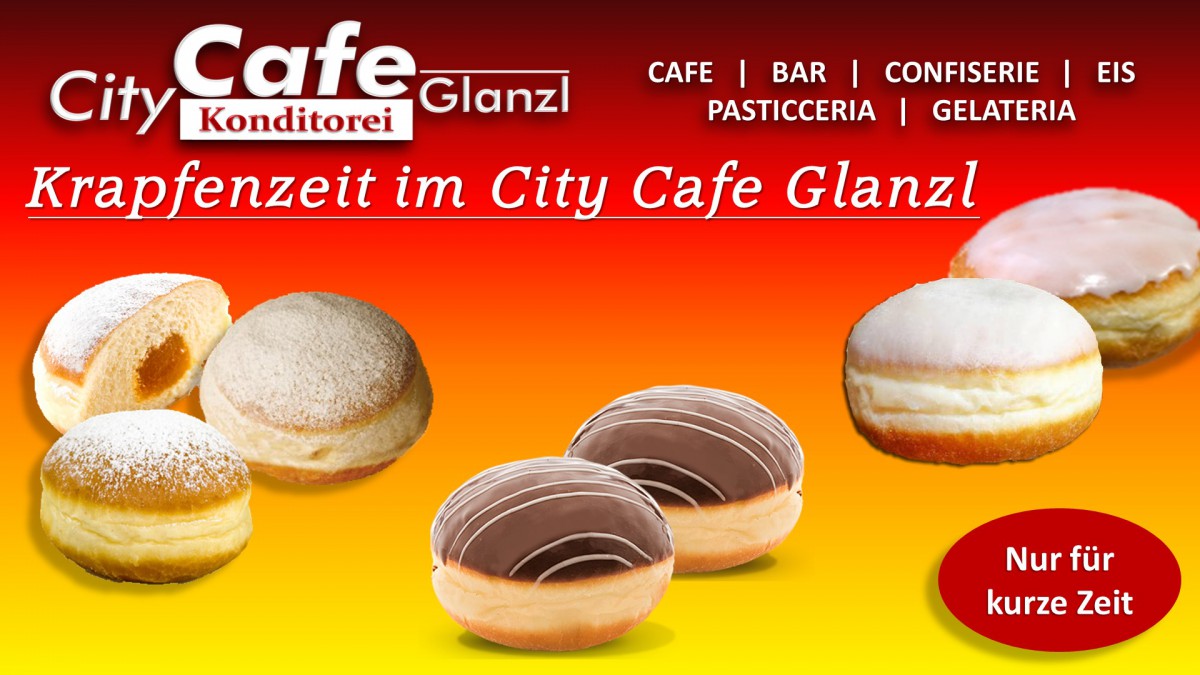 Krapfenzeit im City Cafe Glanzl