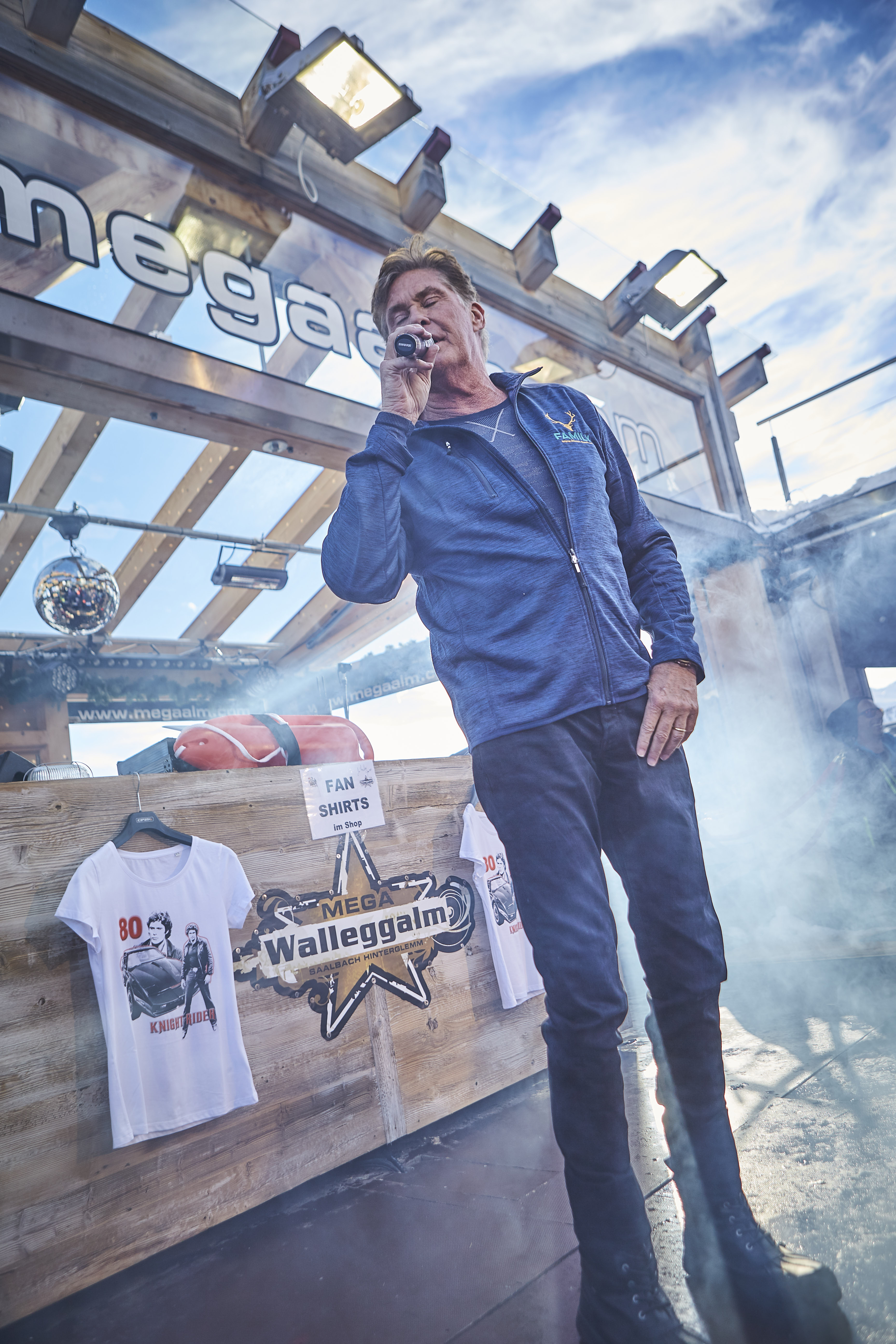 David Hasselhoff live auf der Walleggalm