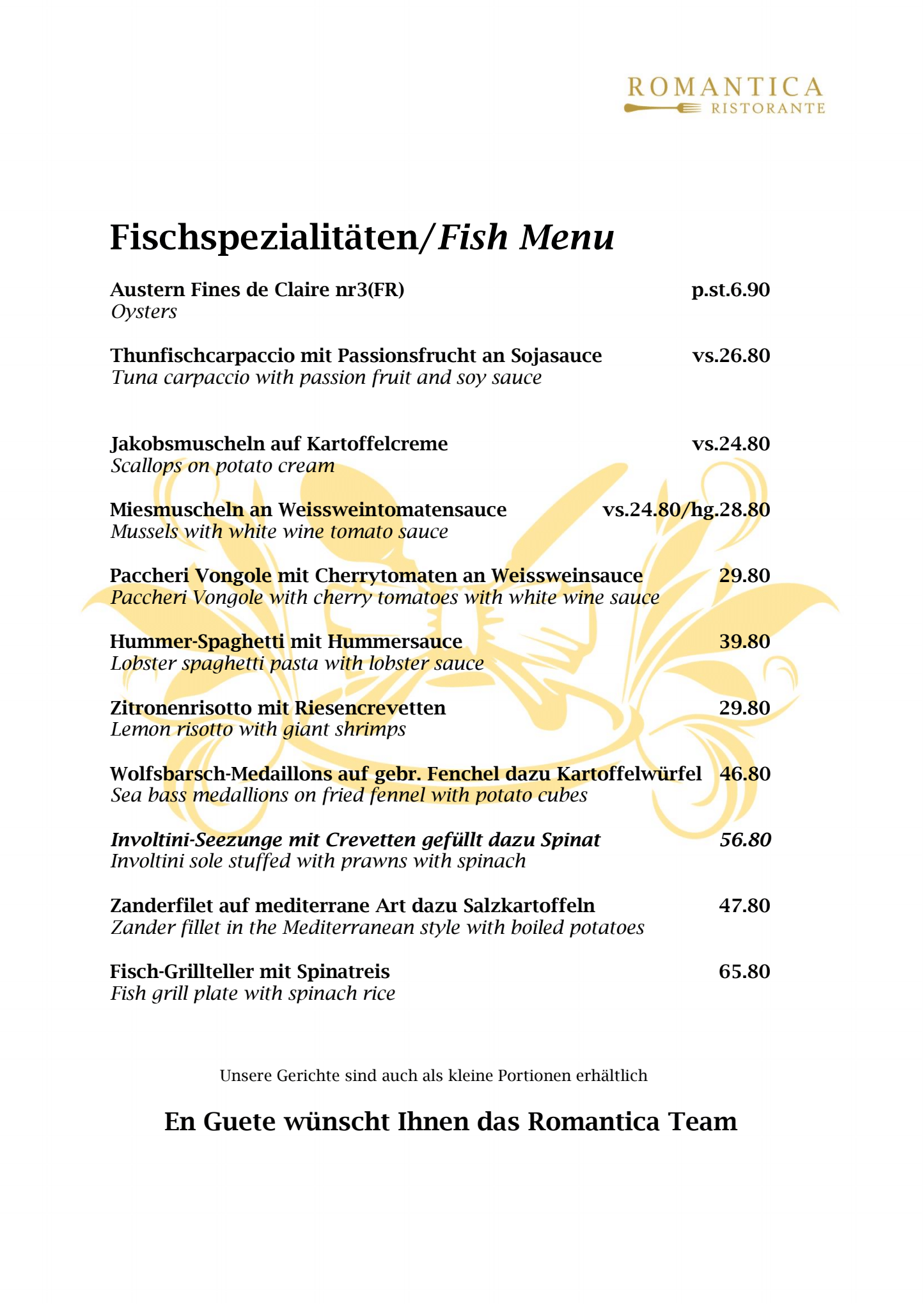Fischspezialitäten