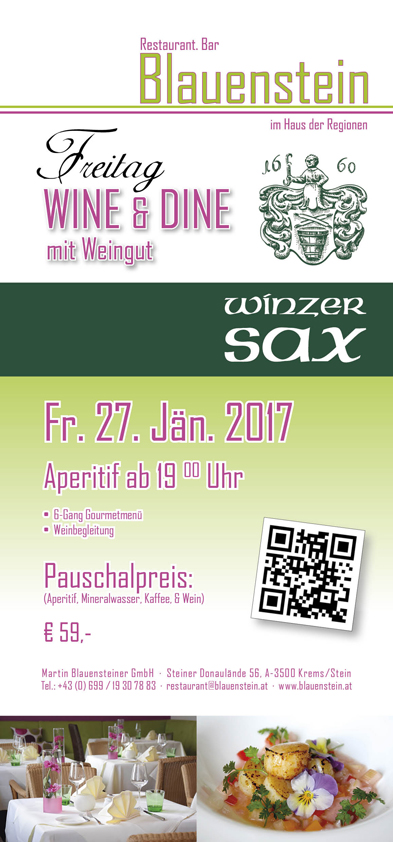 Wine & Dine mit Winzerhof Sax