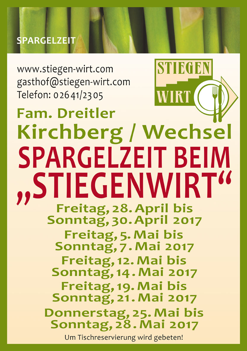 Spargelspezialitäten