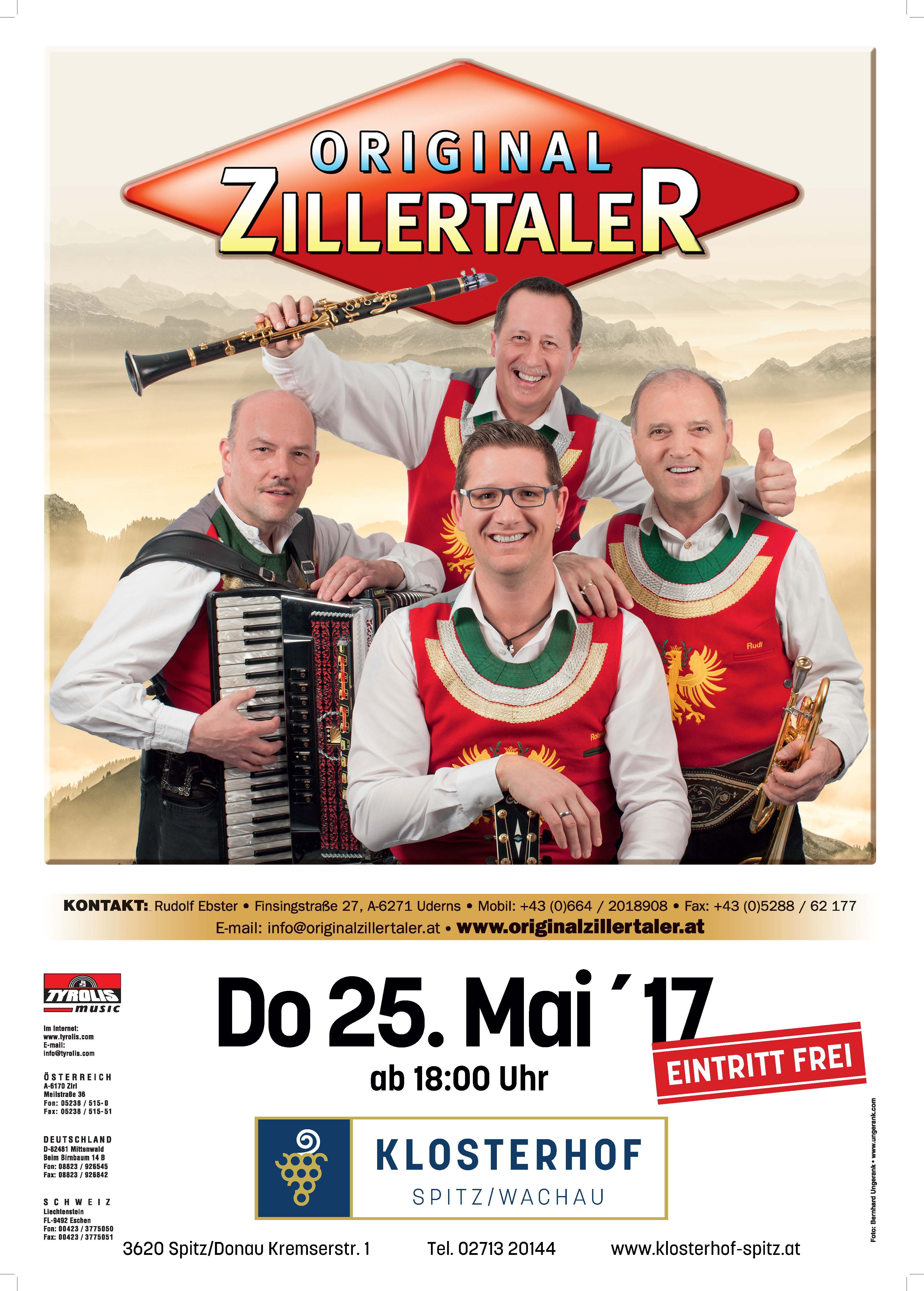 Maifest im Klosterhof mit den ORIGINAL ZILLERTALERN