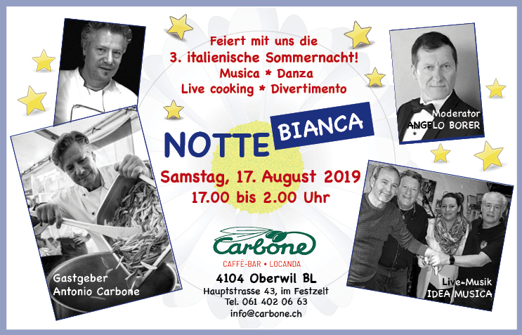 Notte bianca - 3. Sommernachtsfest von Carbone