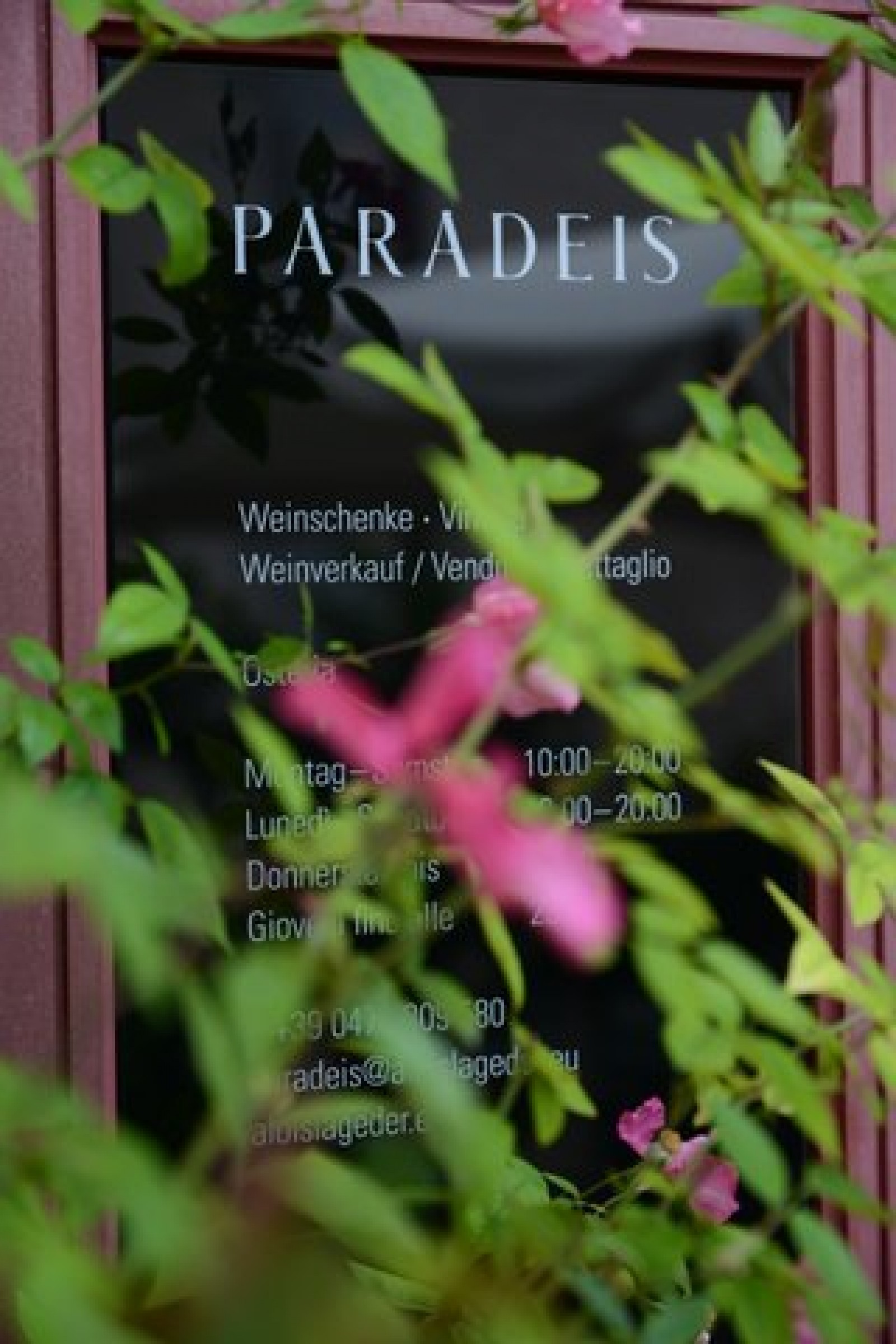 Restaurant Paradeis in Margreid an der Südtiroler Weinstraße