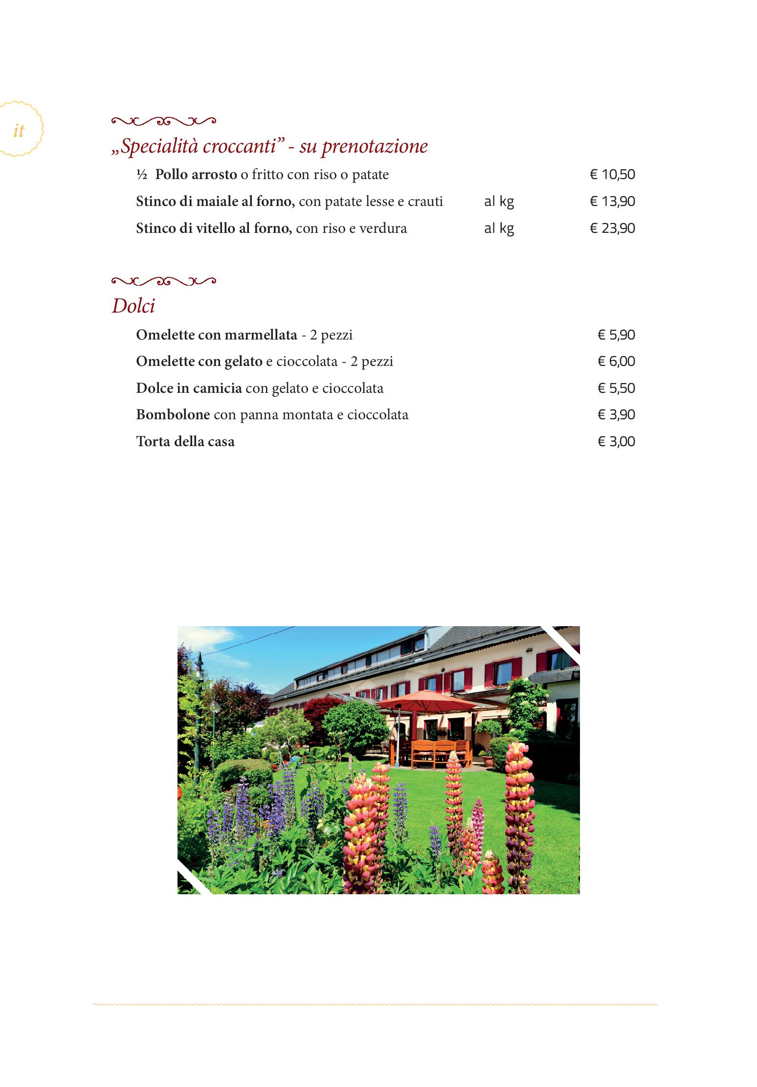 Speisekarte Gasthaus - Gostišče - Trattoria Ogris in Ludmannsdorf, Seite 18