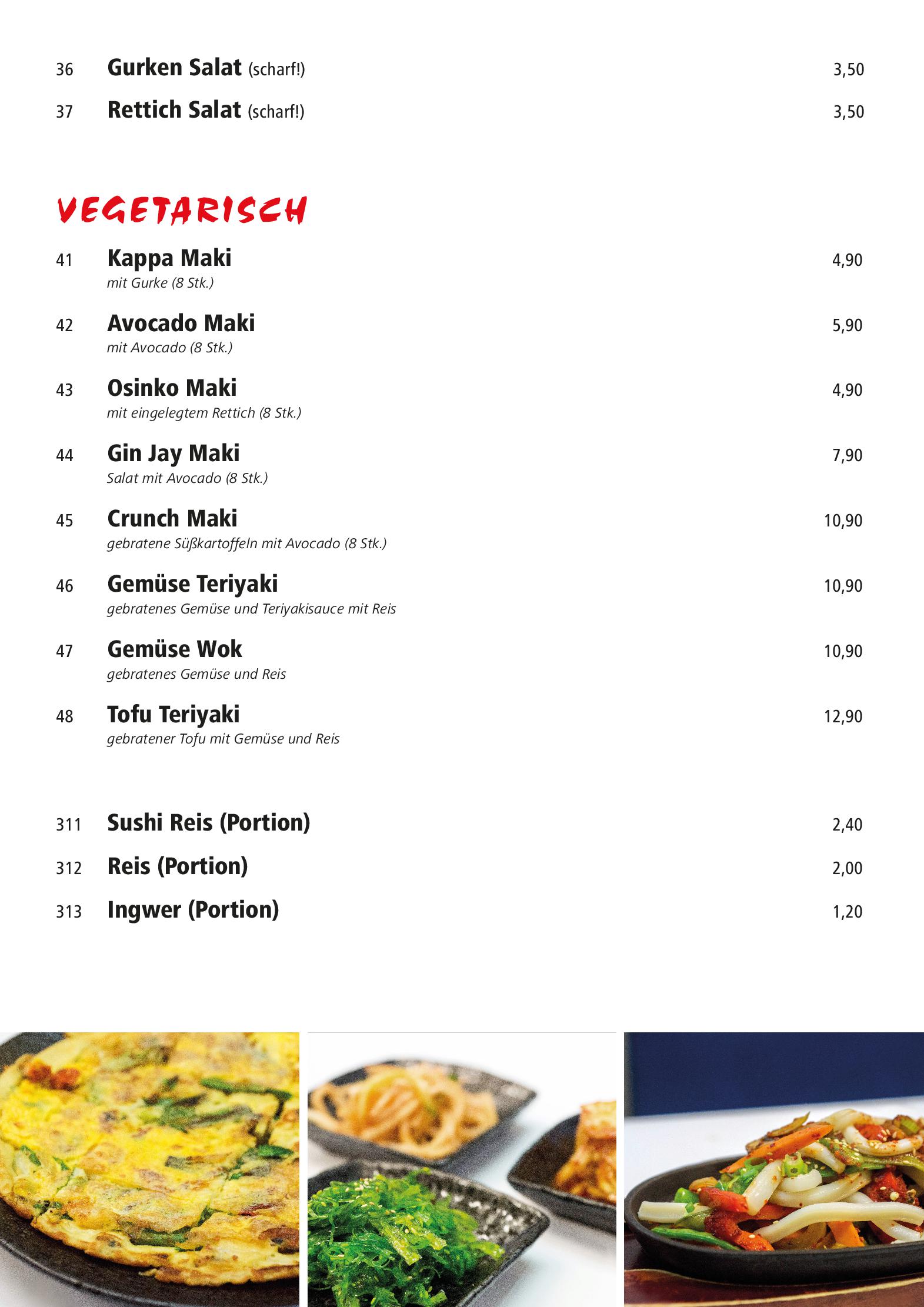 Speisekarte Kenzi in Innsbruck, Seite 4
