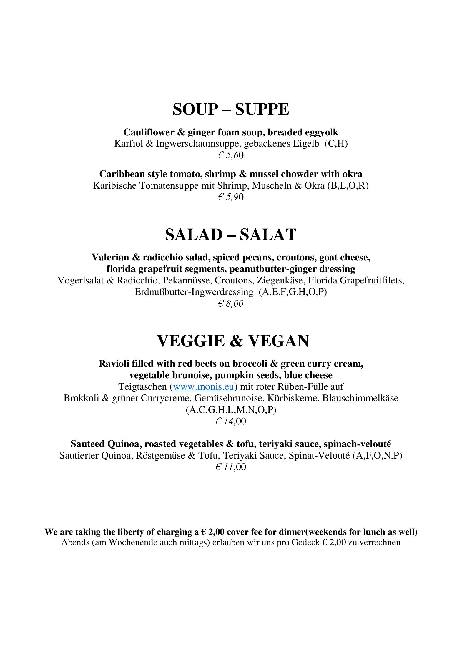 Speisekarte Caylend Restaurant in Graz, Seite 3
