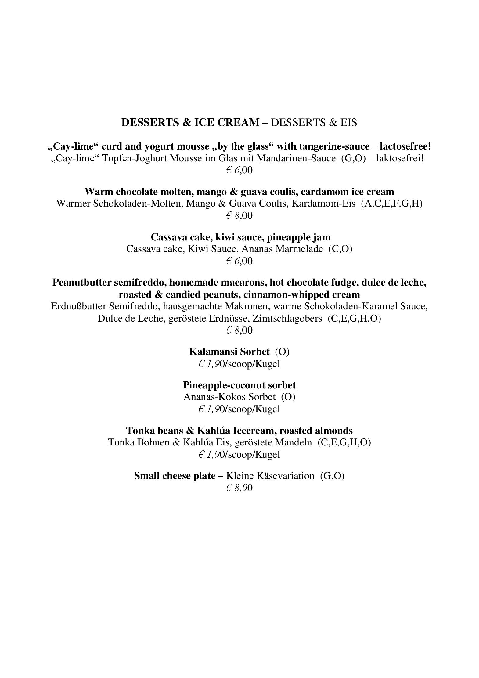 Speisekarte Caylend Restaurant in Graz, Seite 6