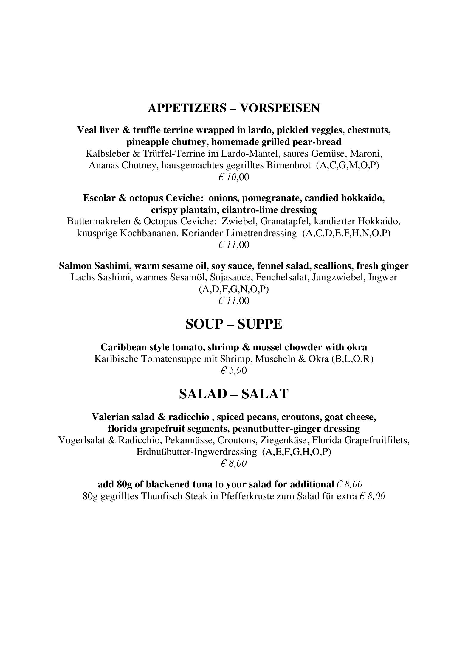 Speisekarte Caylend Restaurant in Graz, Seite 10