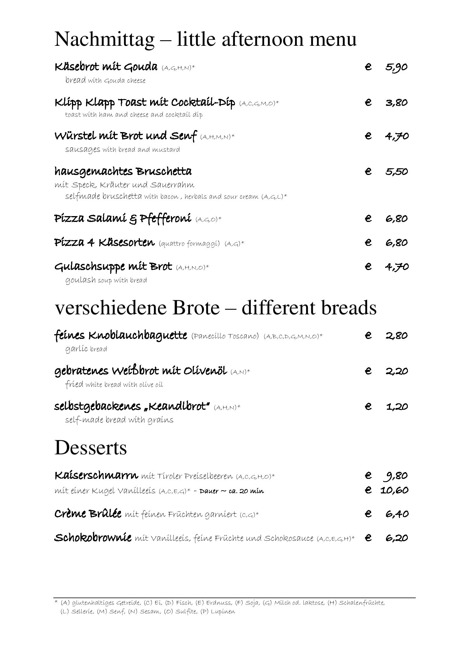 Speisekarte Genuss Schmied n in Kramsach, Seite 5