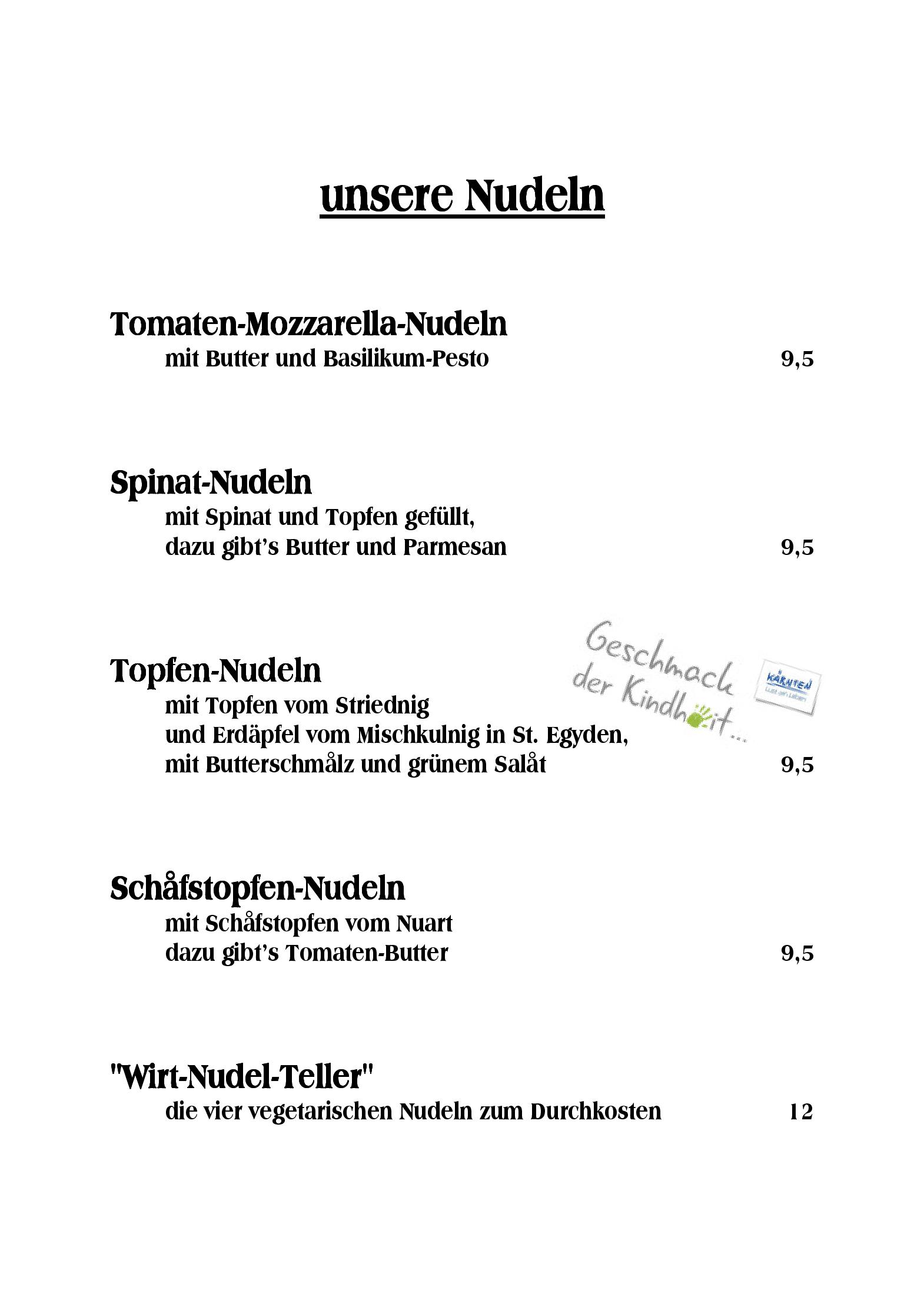 Speisekarte Wirt in Judendorf in Villach, Seite 4