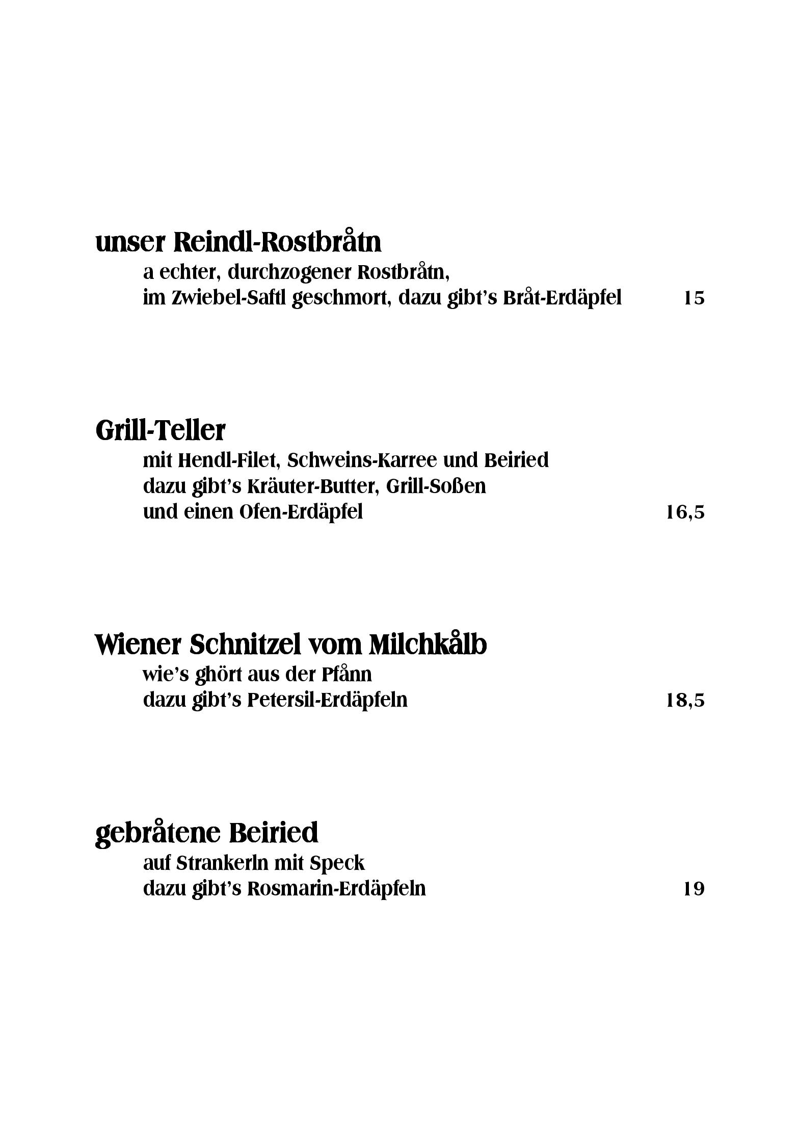 Speisekarte Wirt in Judendorf in Villach, Seite 6