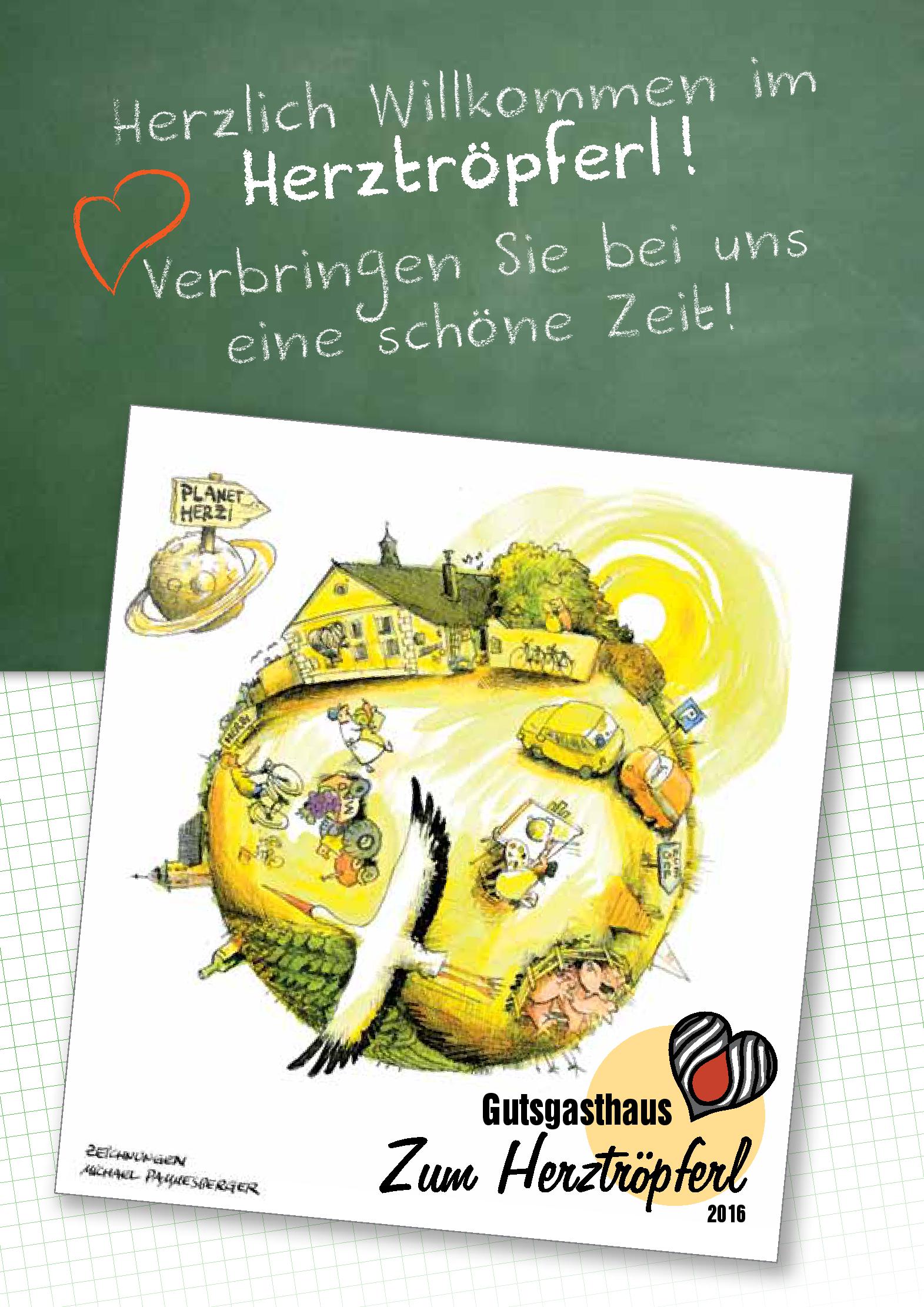 Speisekarte Zum Herztröpferl in Oggau, Seite 1