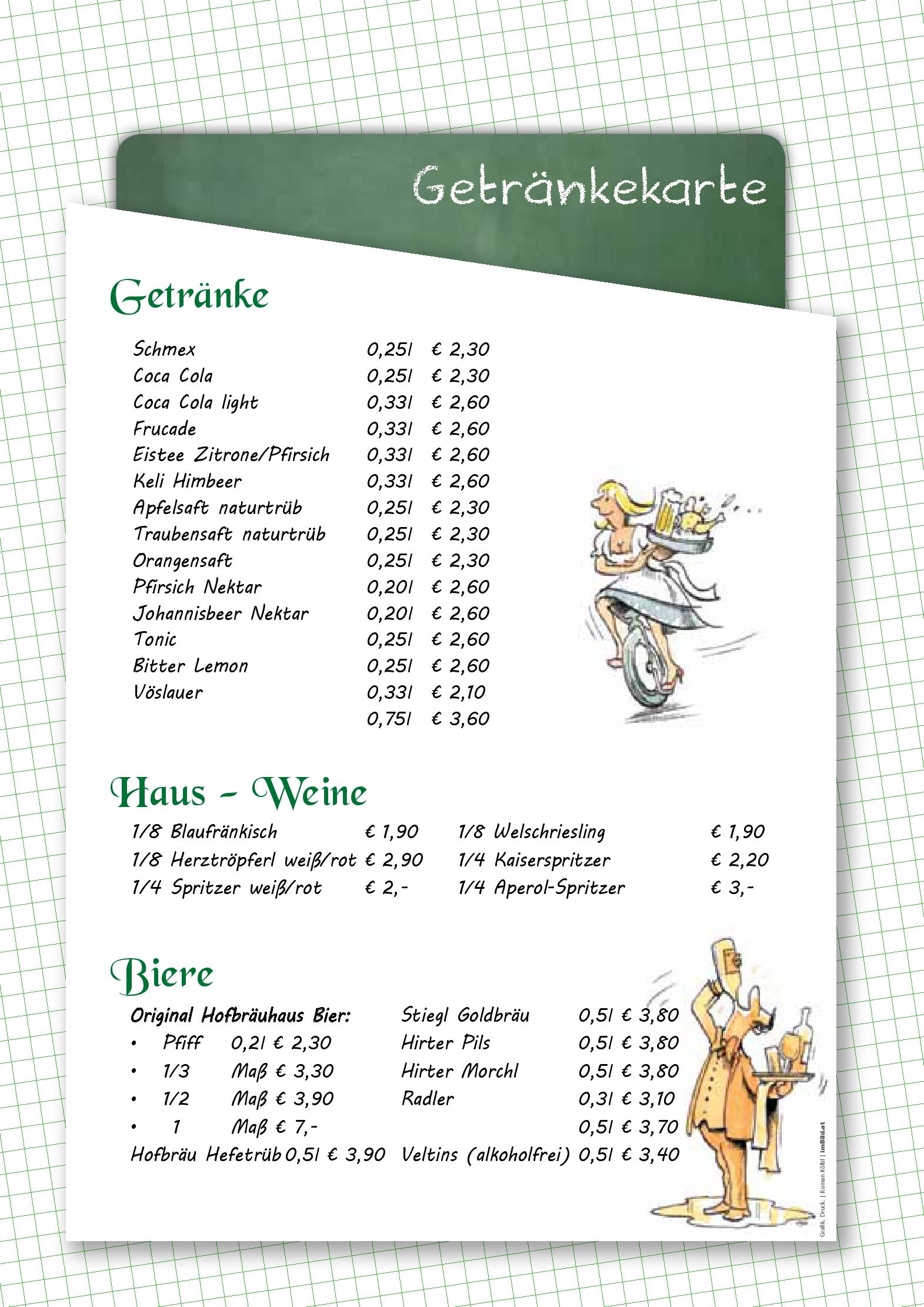 Speisekarte Zum Herztröpferl in Oggau, Seite 10
