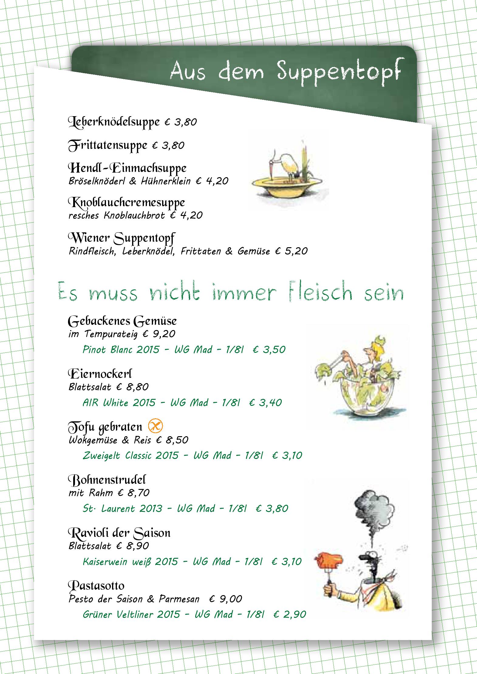 Speisekarte Zum Herztröpferl in Oggau, Seite 6