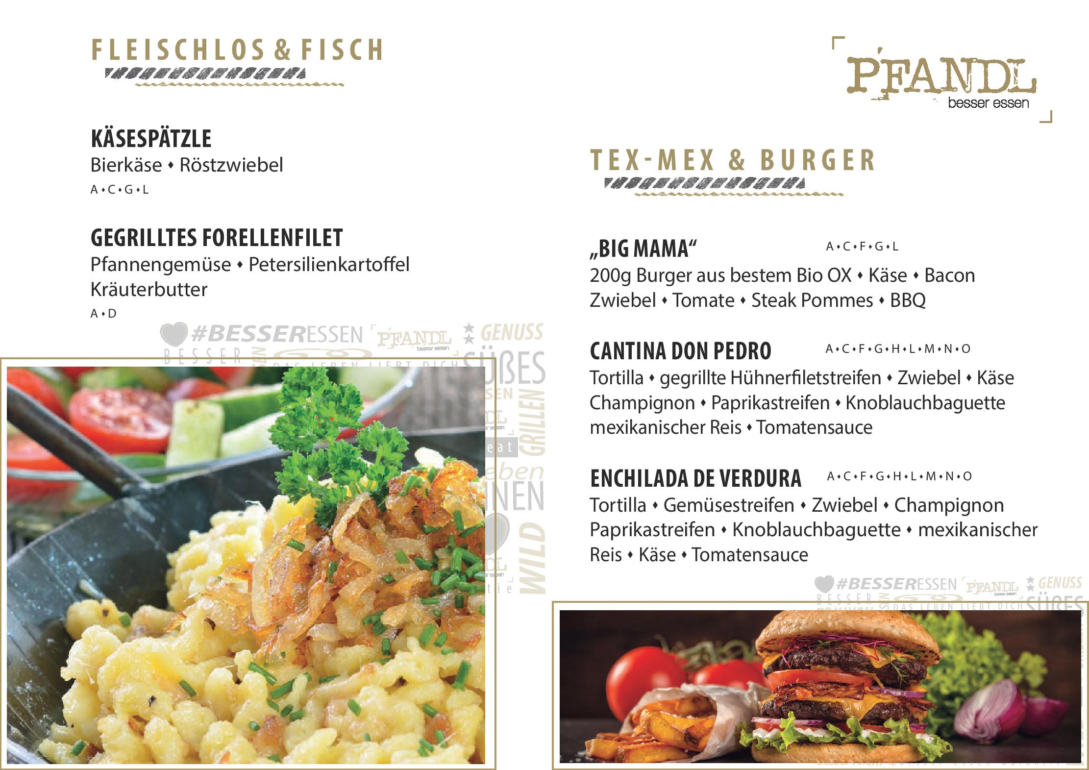 Speisekarte Restaurant Pfandl in Aigen im Mühlkreis, Seite 3