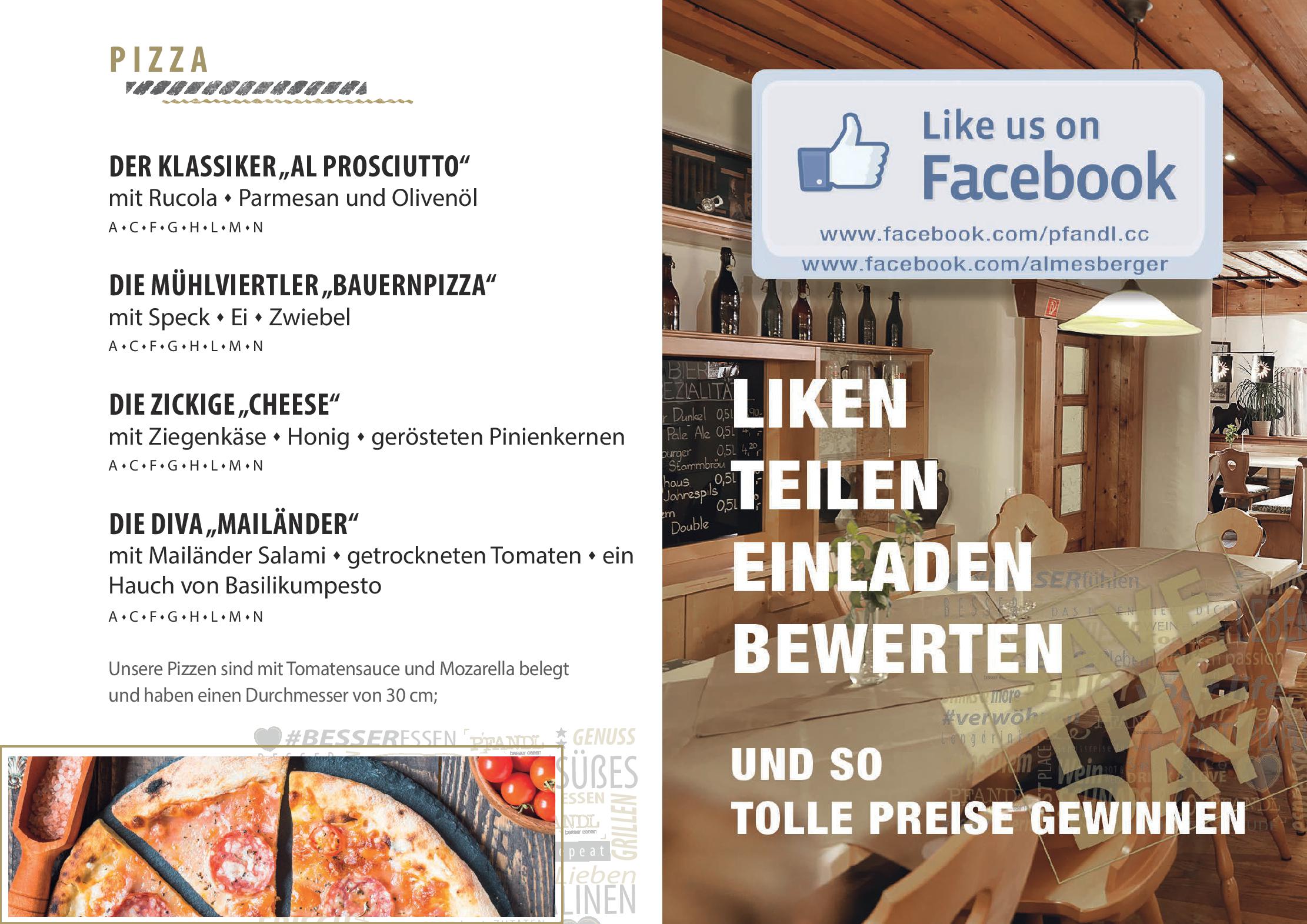 Speisekarte Restaurant Pfandl in Aigen im Mühlkreis, Seite 4