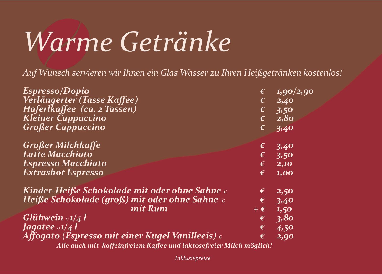 Speisekarte Cafe 172, Neuschäfer John-Patrick in Koessen, Seite 4