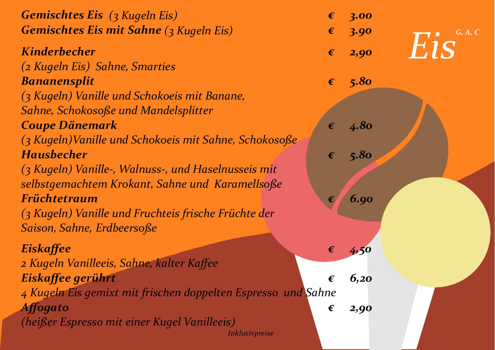 Speisekarte Cafe 172, Neuschäfer John-Patrick in Koessen, Seite 5