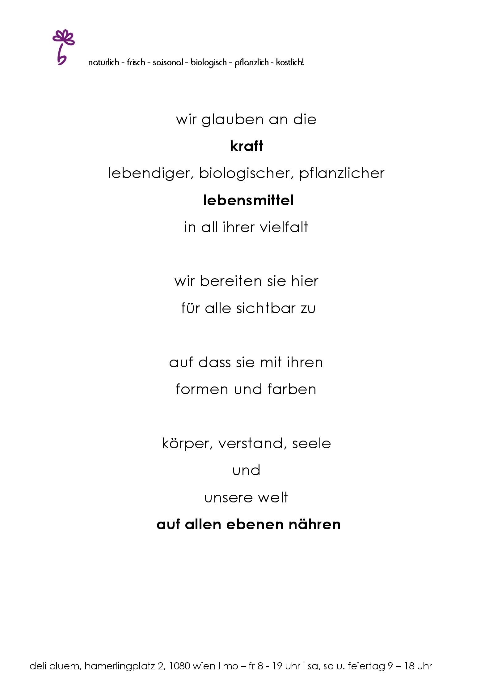 Speisekarte deli bluem in Wien, Seite 8