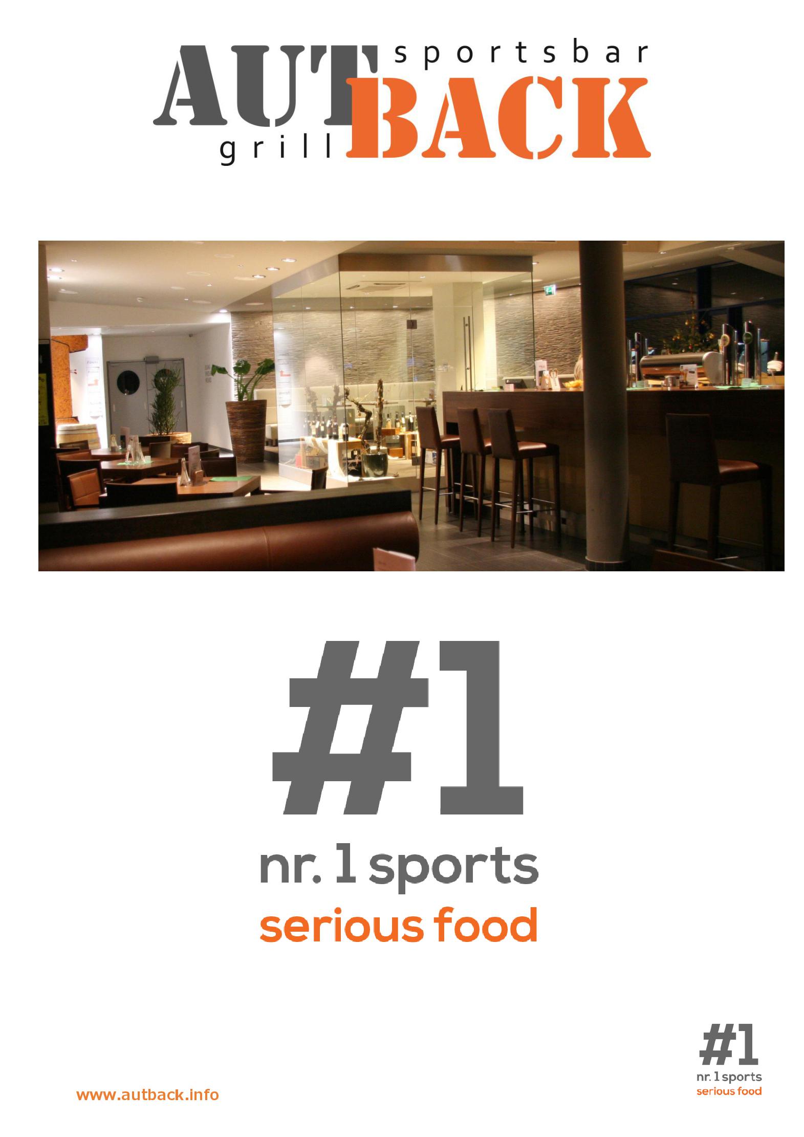 Speisekarte AUT BACK Grill Sportsbar in Ritzing, Seite 1