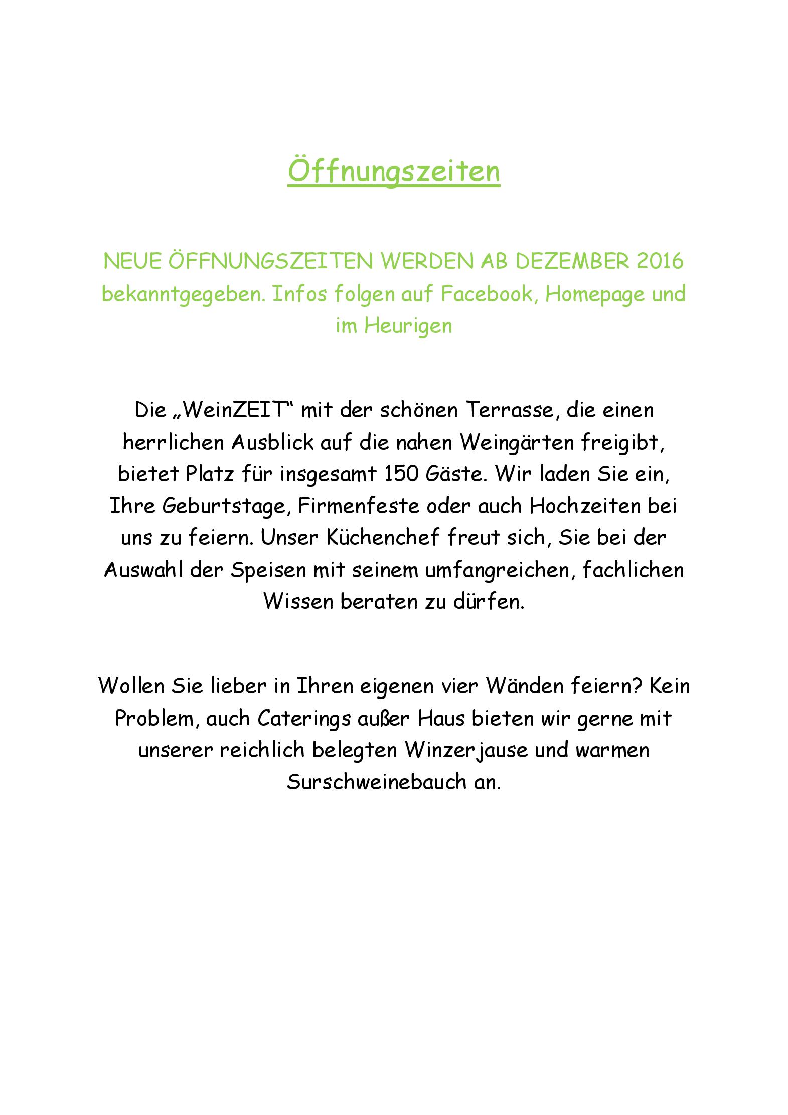 Speisekarte Hoffmanns Weinzeit - Heurigenrestaurant in Mönchhof, Seite 11