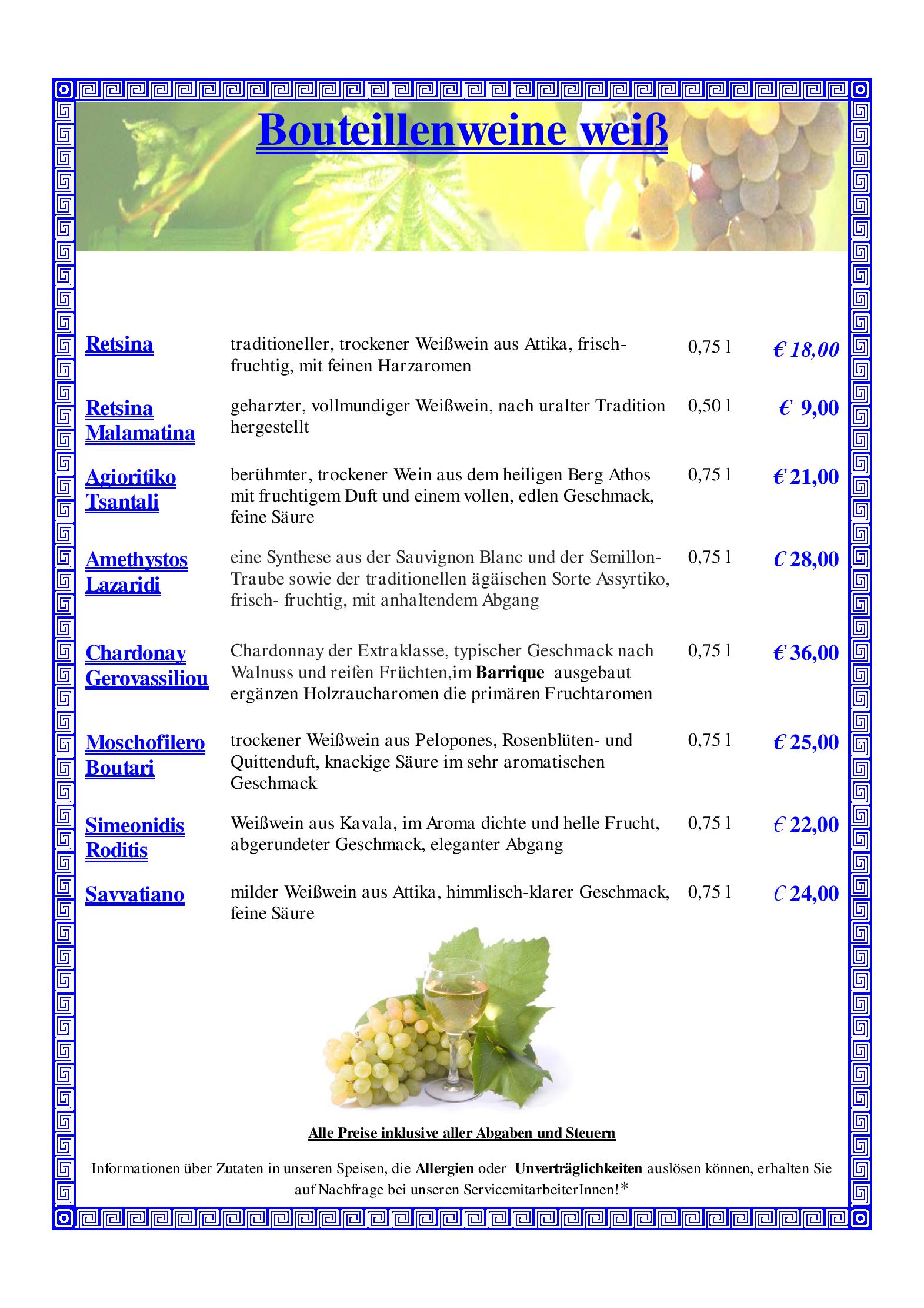 Speisekarte Restaurant Sokrates in Wien, Seite 12