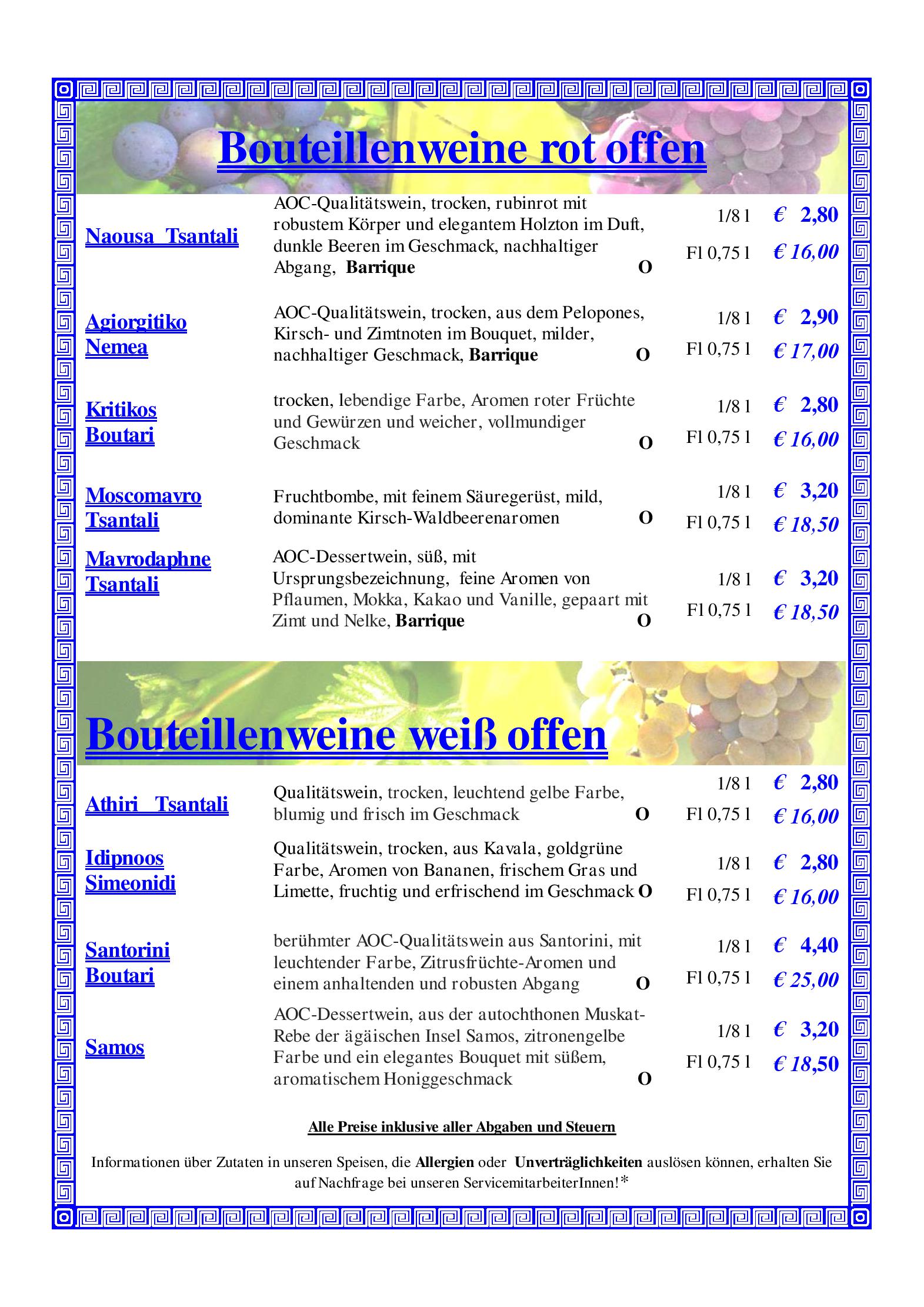 Speisekarte Restaurant Sokrates in Wien, Seite 14