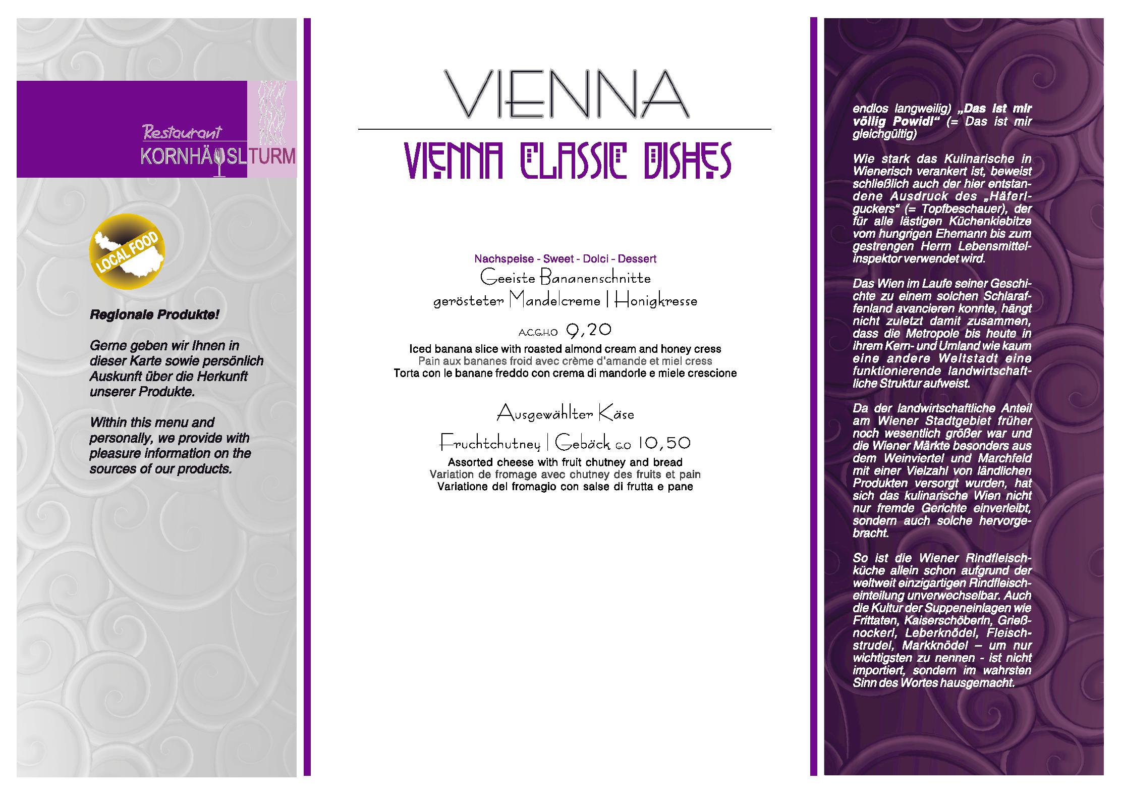 Speisekarte Kornhäuslturm in Wien, Seite 6