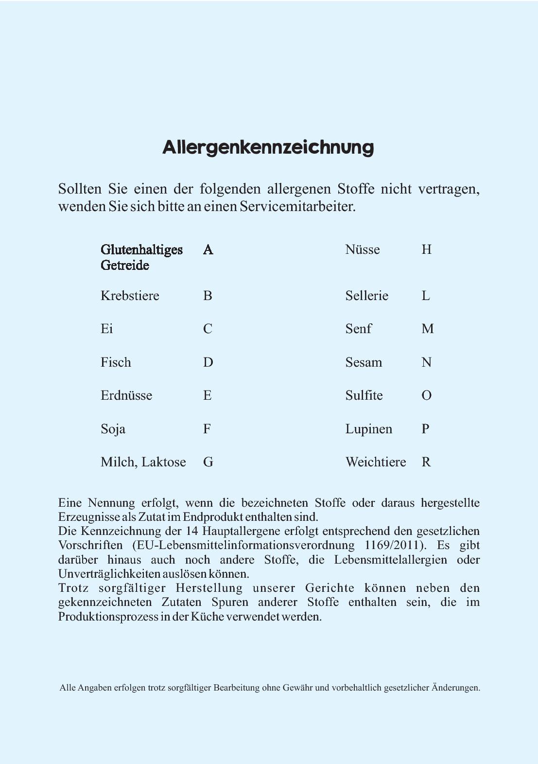 Speisekarte Ferienhotel Glocknerhof in Berg, Seite 2
