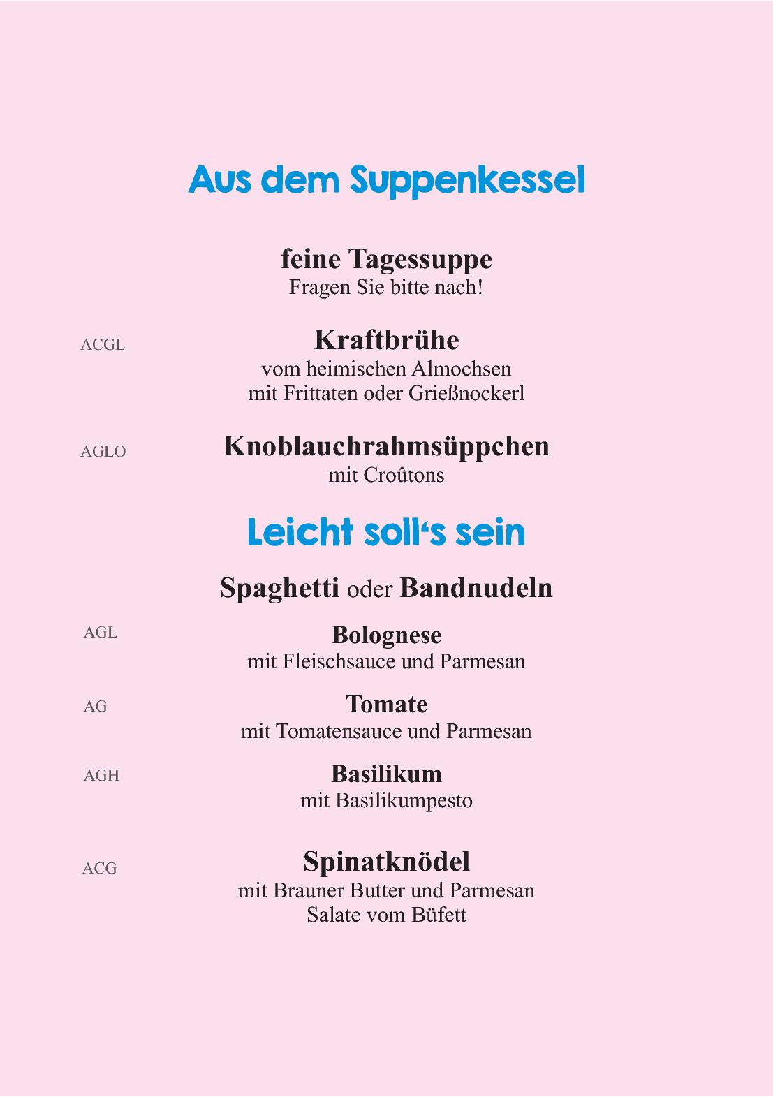 Speisekarte Ferienhotel Glocknerhof in Berg, Seite 5