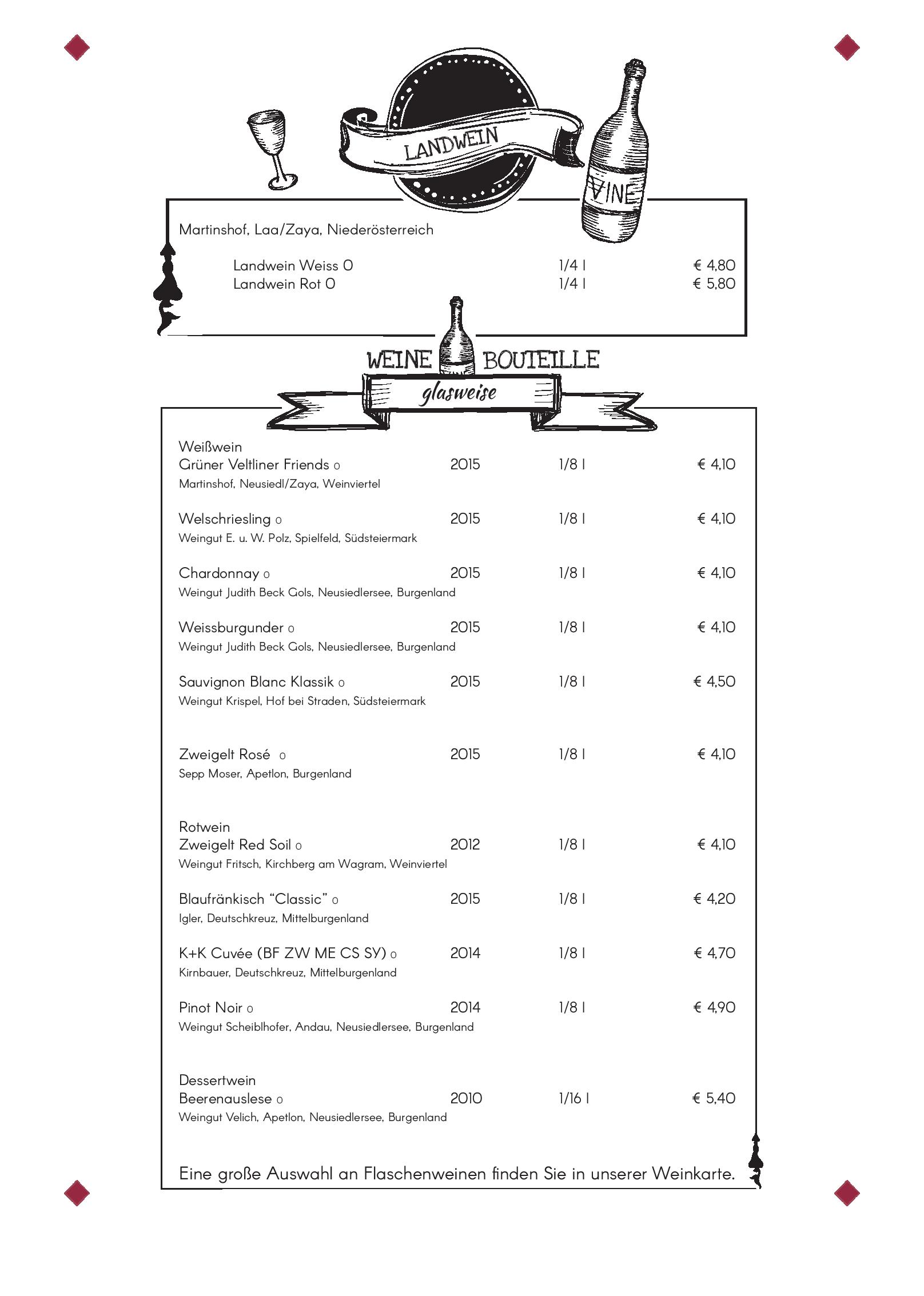 Speisekarte Hotel Wirtshaus Post in St. Johann in Tirol, Seite 11