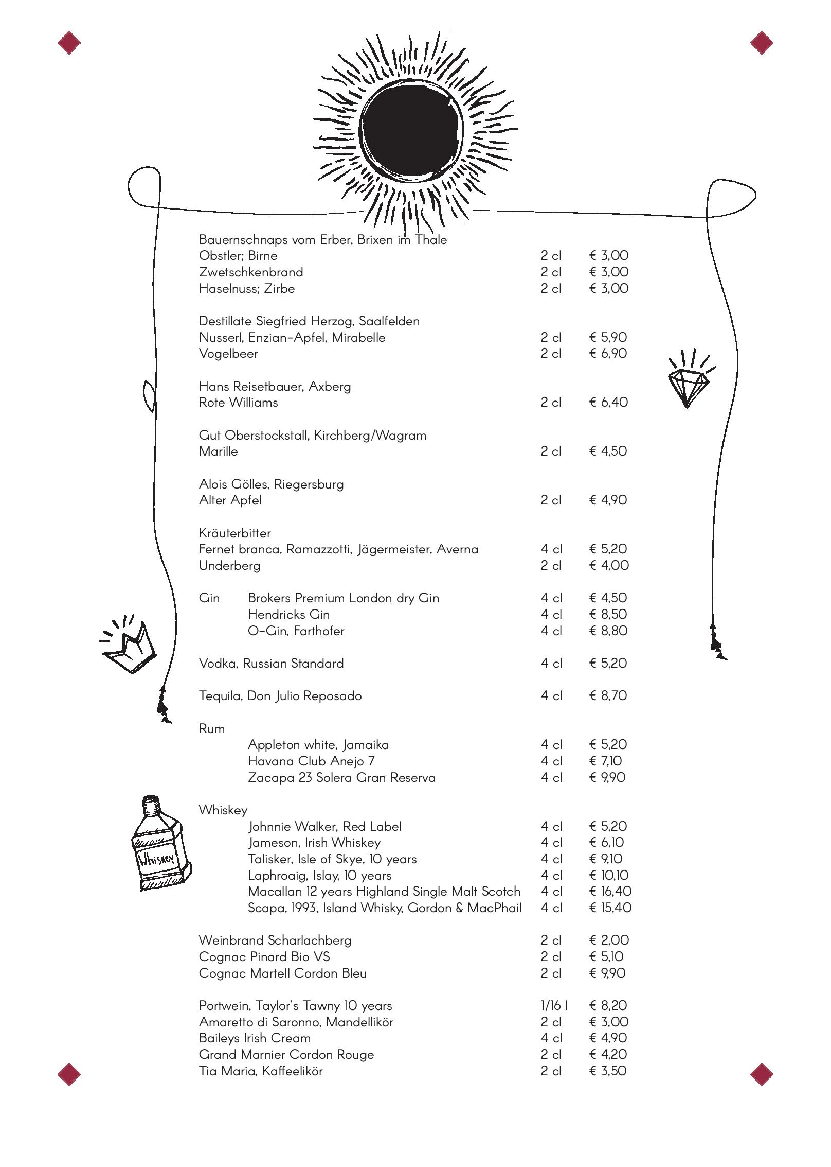 Speisekarte Hotel Wirtshaus Post in St. Johann in Tirol, Seite 9