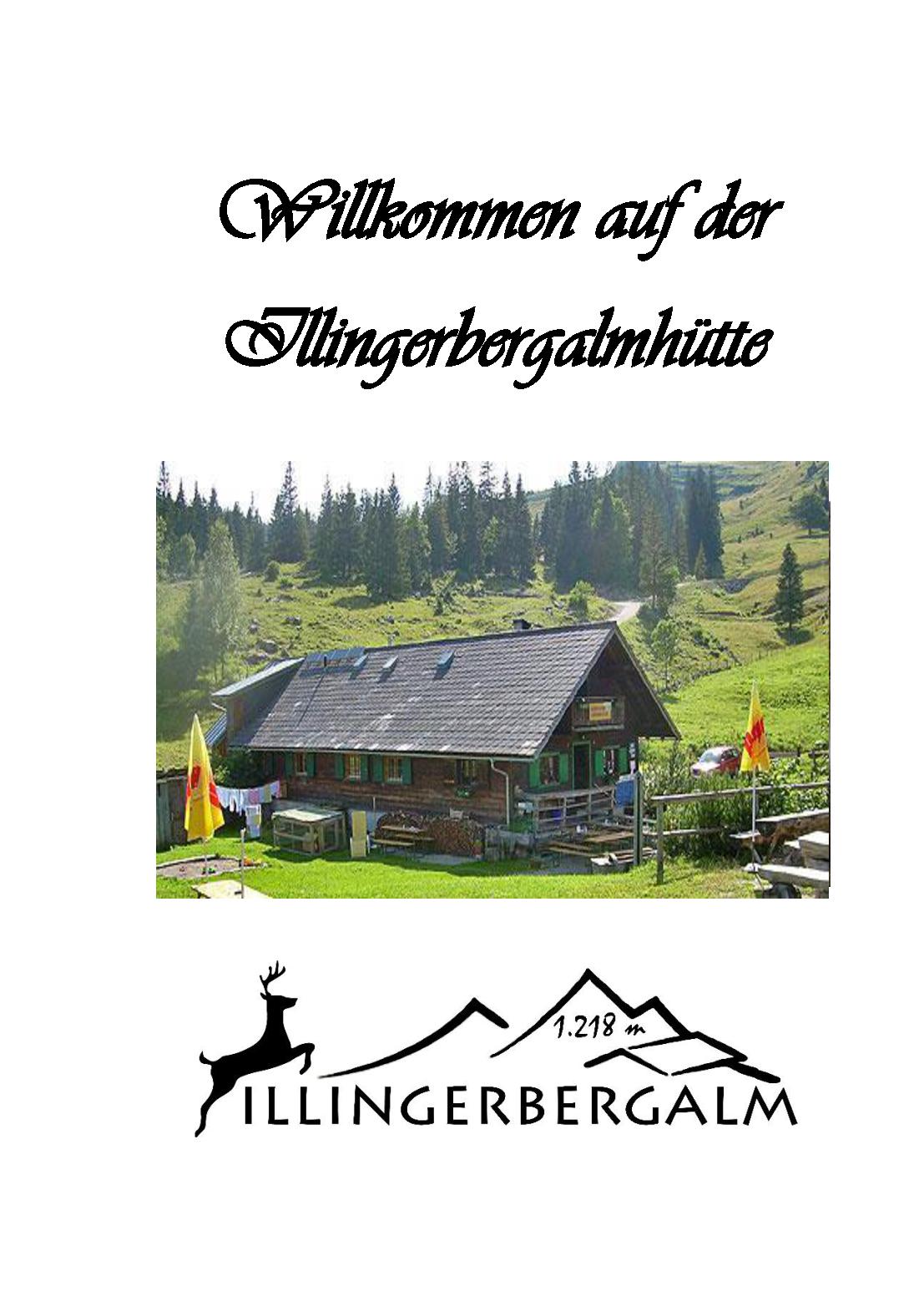 Speisekarte Illingerbergalm in Sankt Gilgen, Seite 1