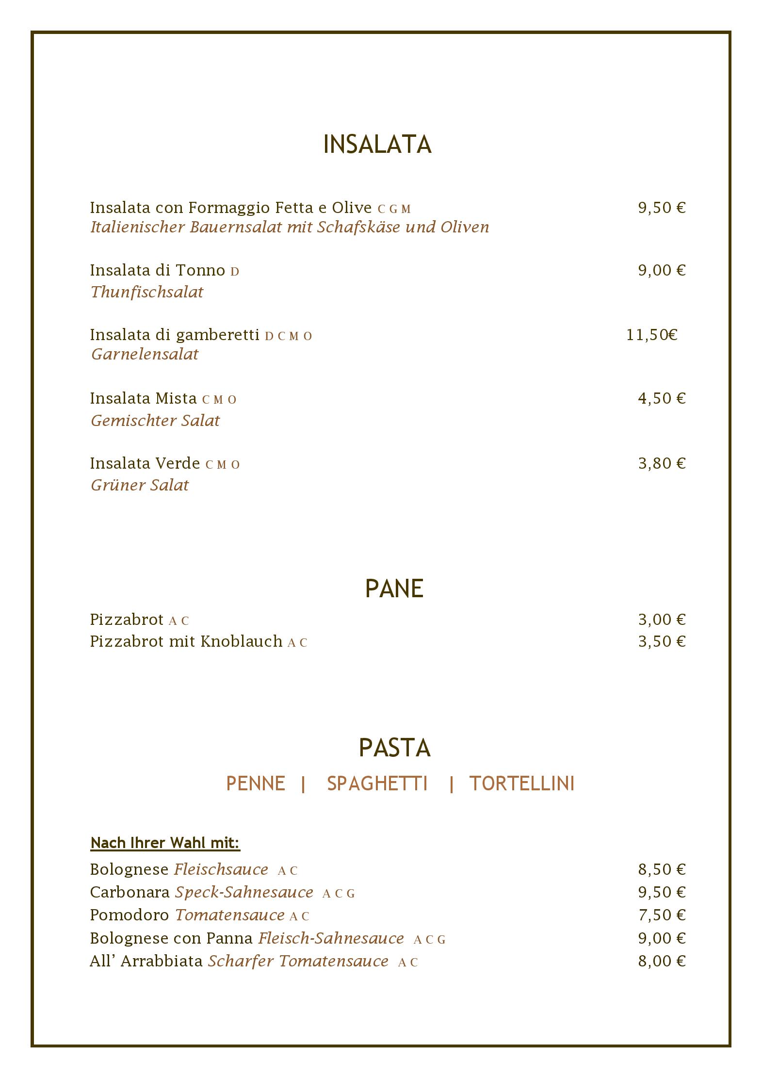 Speisekarte Pizzeria Villaggio in Strobl, Seite 5