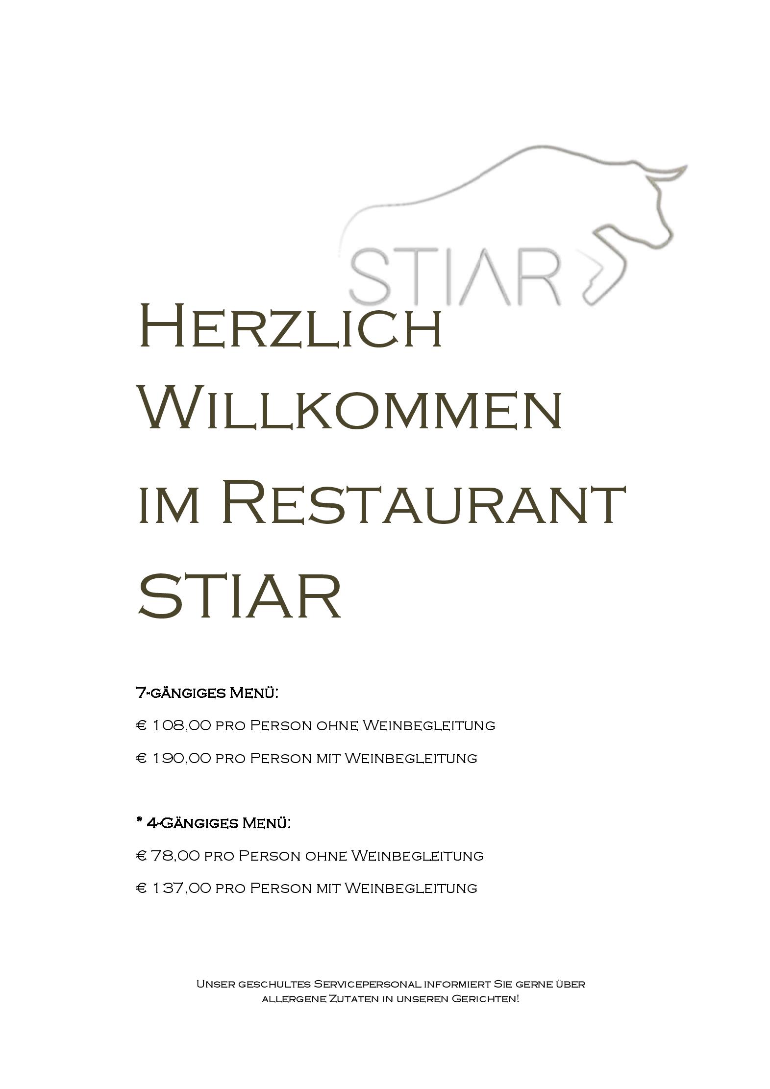 Speisekarte STIAR  in Ischgl, Seite 2