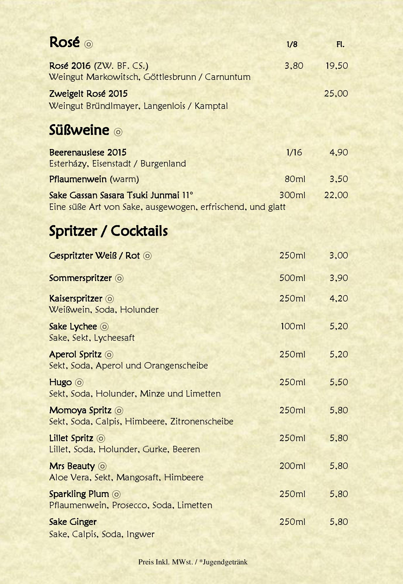 Speisekarte Momoya in Wien, Seite 28