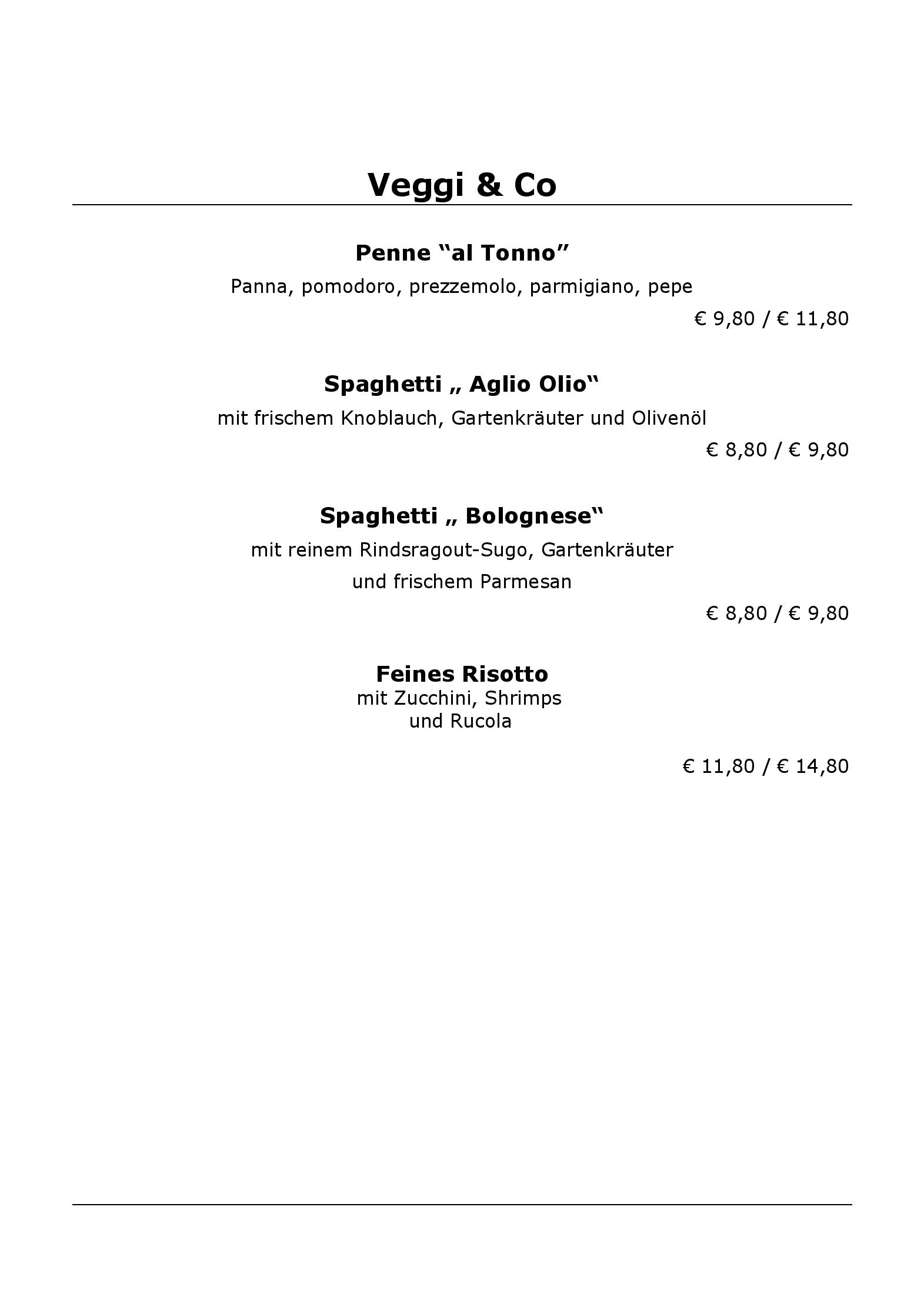 Speisekarte Restaurant Urbani Weinstuben in Villach, Seite 2