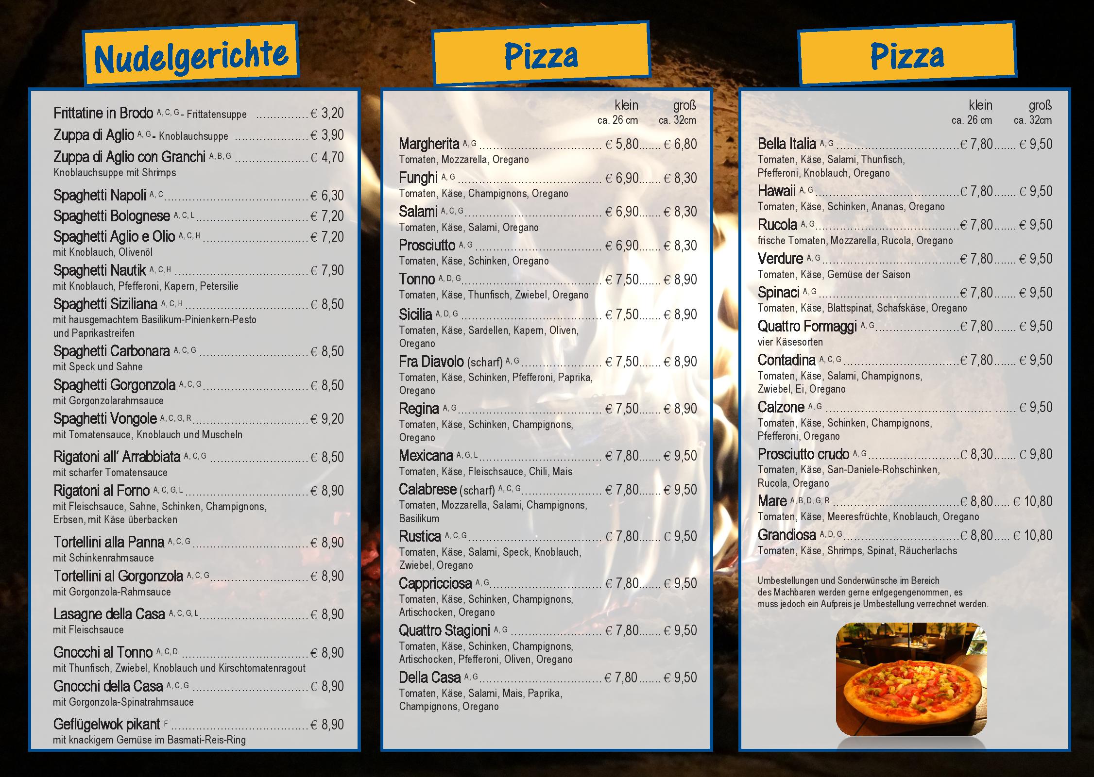 Speisekarte Pizzeria Ristorante Nautik in Krumpendorf, Seite 2