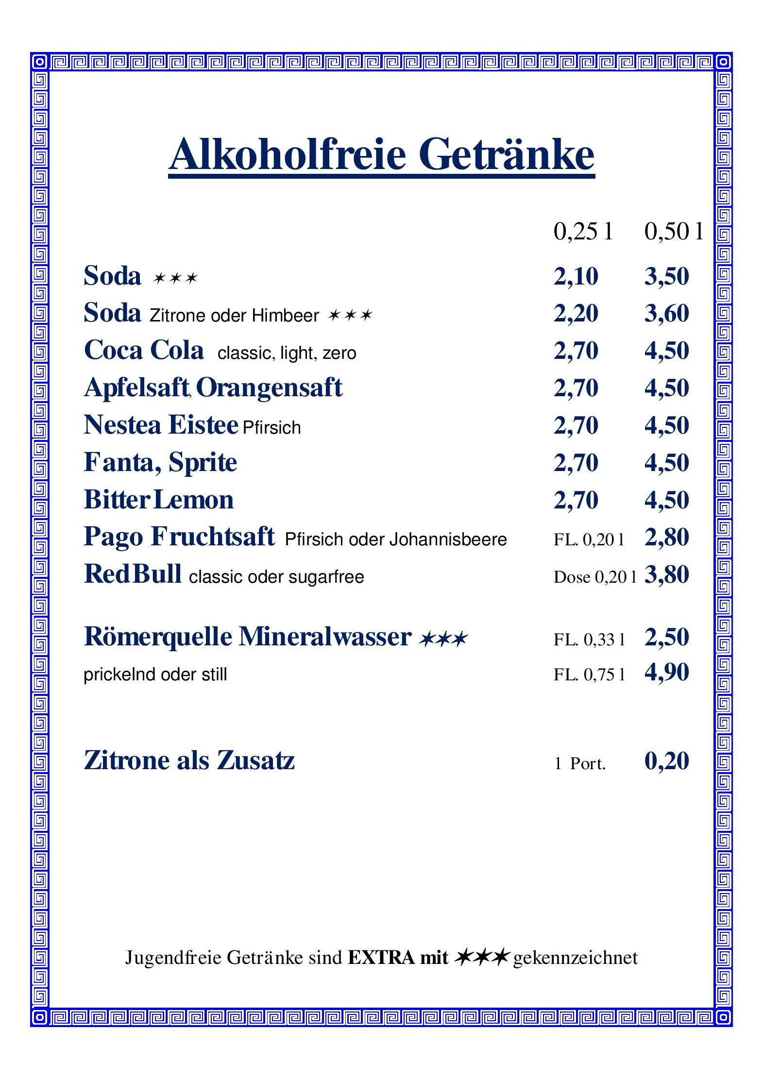 Speisekarte Taverne Sokrates in Wien, Seite 11