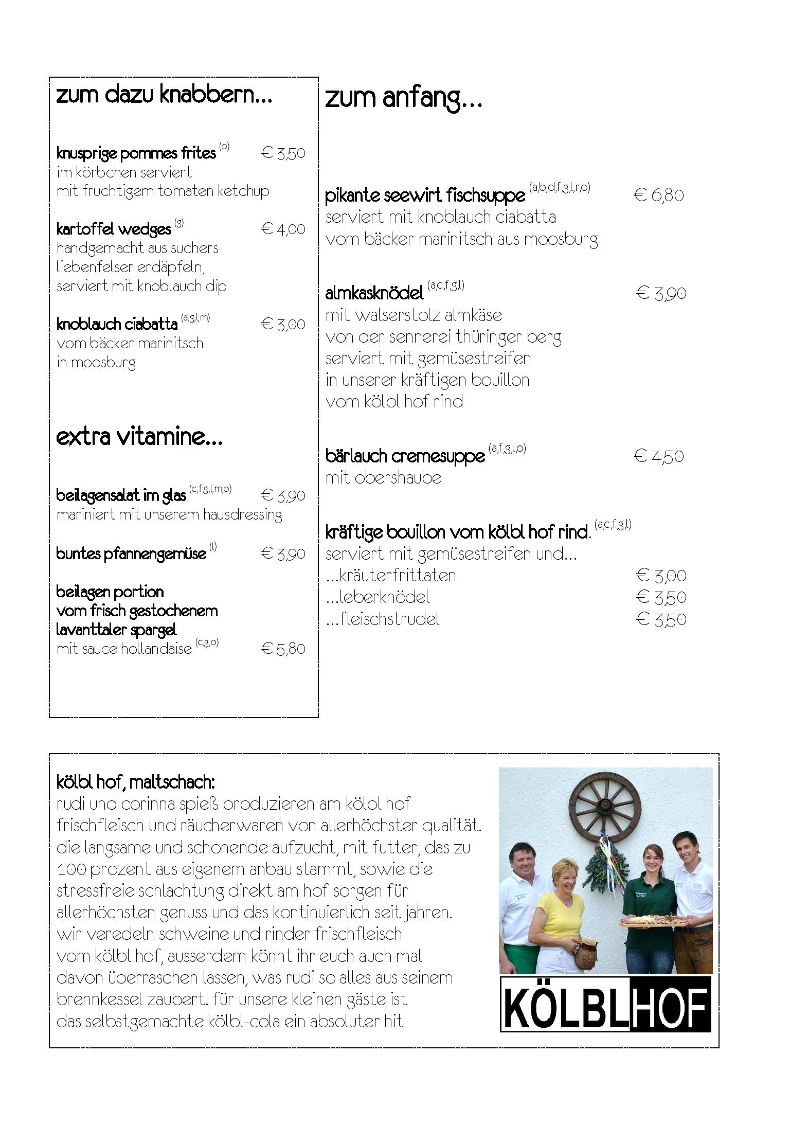 Speisekarte Maltschacher Seewirt in Feldkirchen, Seite 5