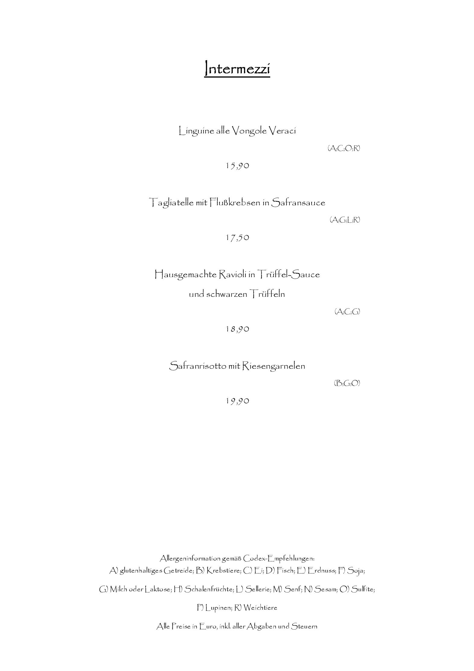 Speisekarte AURELIUS Restaurant & Weinbar in Wien, Seite 3