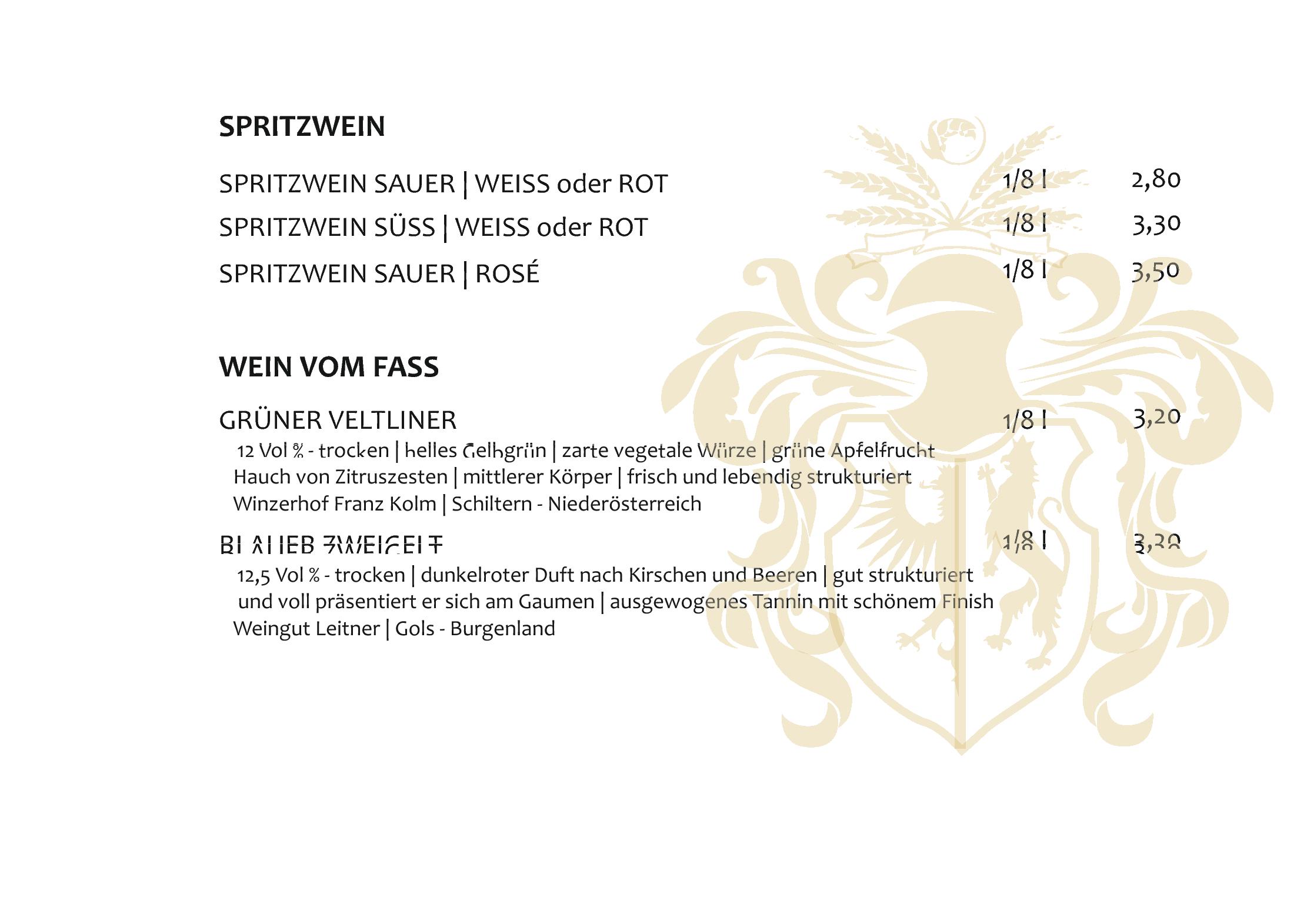 Speisekarte Hotel Karlwirt in Pertisau am Achensee, Seite 10