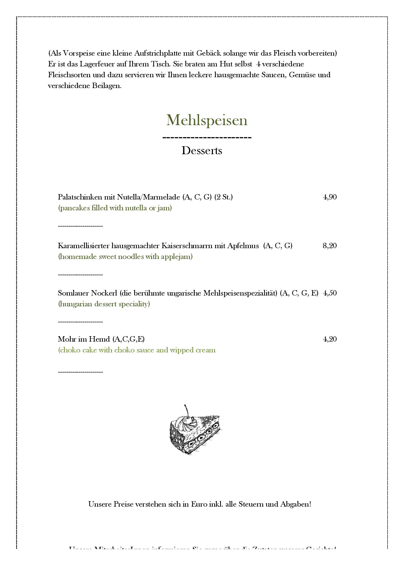 Speisekarte Gasthaus Gimsenwirt in St. Gilgen, Seite 7