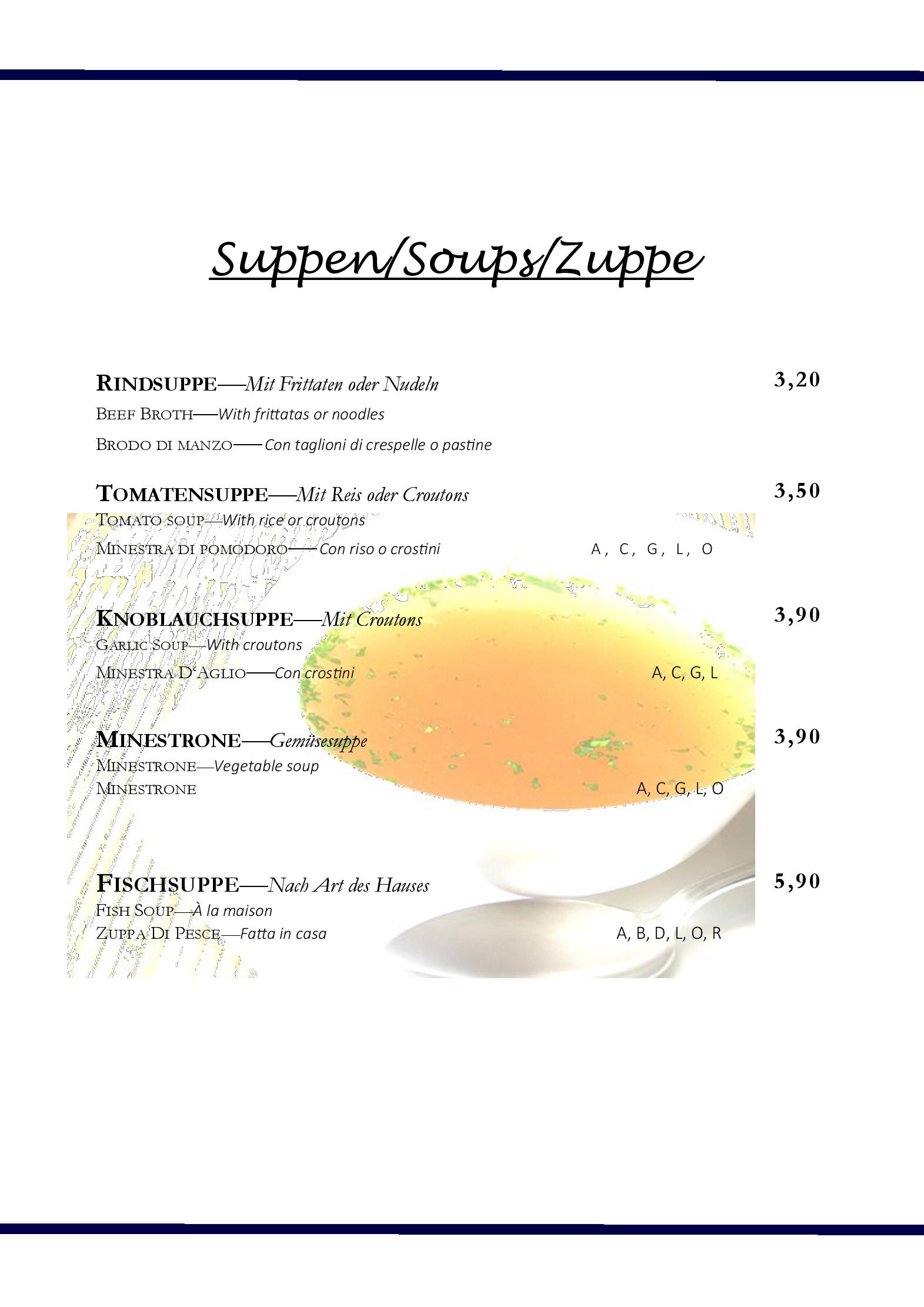Speisekarte Opatija Cafe und Restaurant in Graz, Seite 1