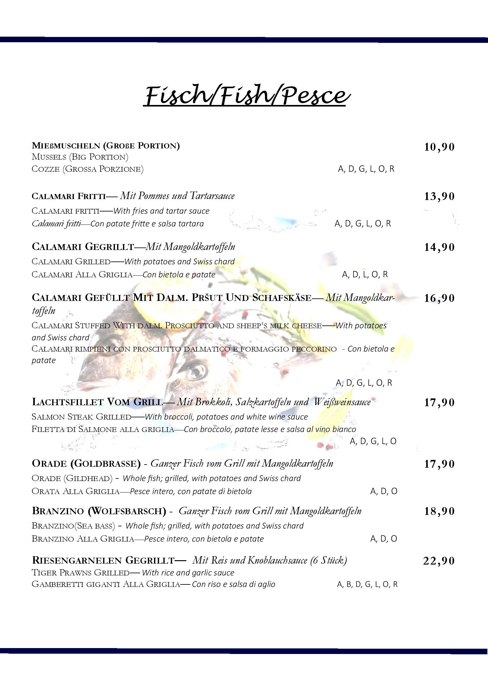 Speisekarte Opatija Cafe und Restaurant in Graz, Seite 2