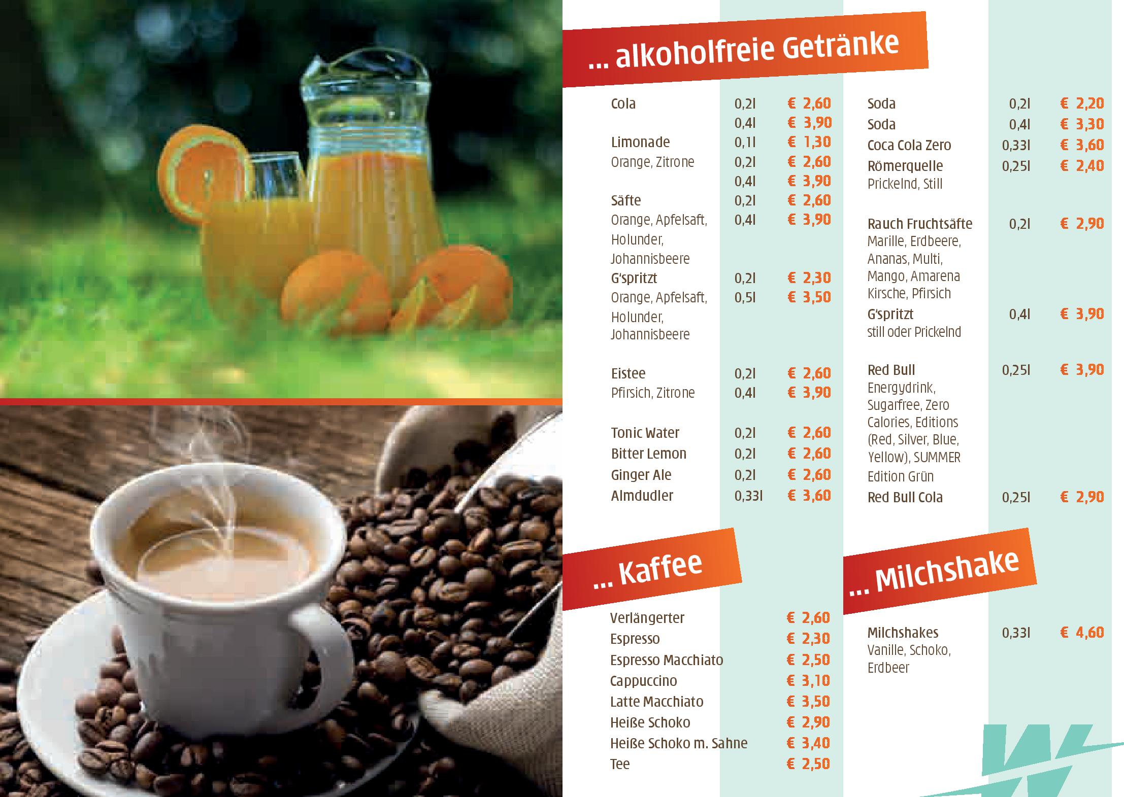 Speisekarte Funworld Betriebs GmbH in Hard, Seite 8