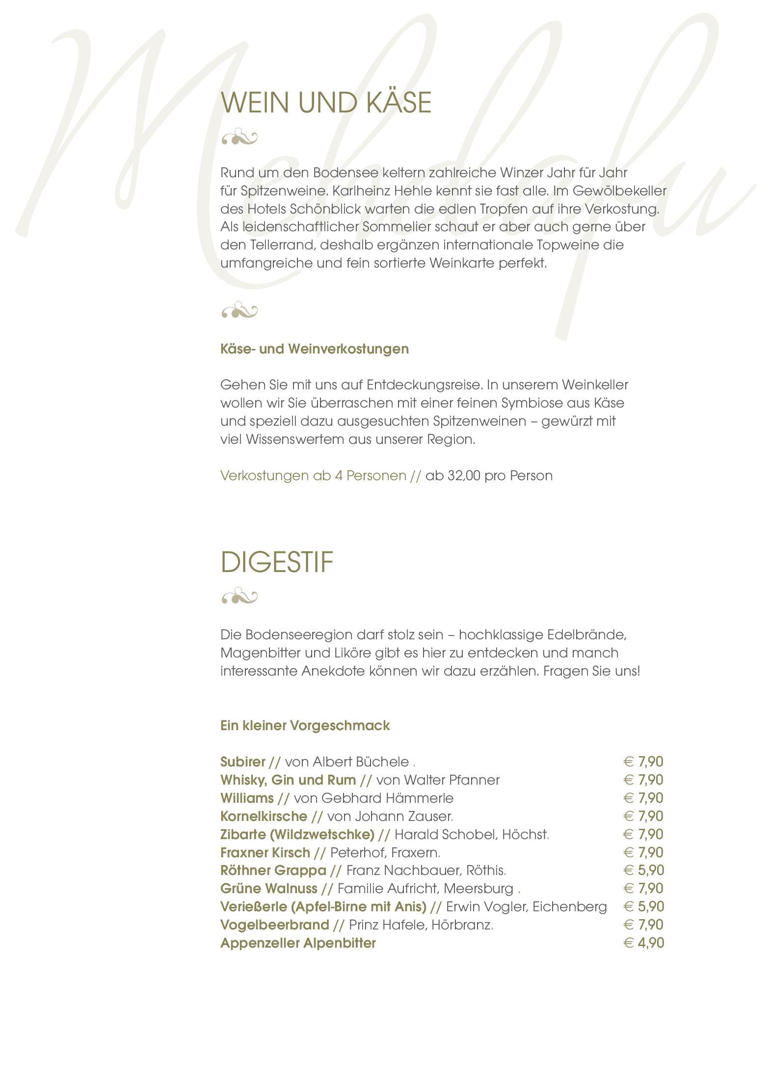 Speisekarte Hotel-Restaurant Schönblick in Eichenberg, Seite 5