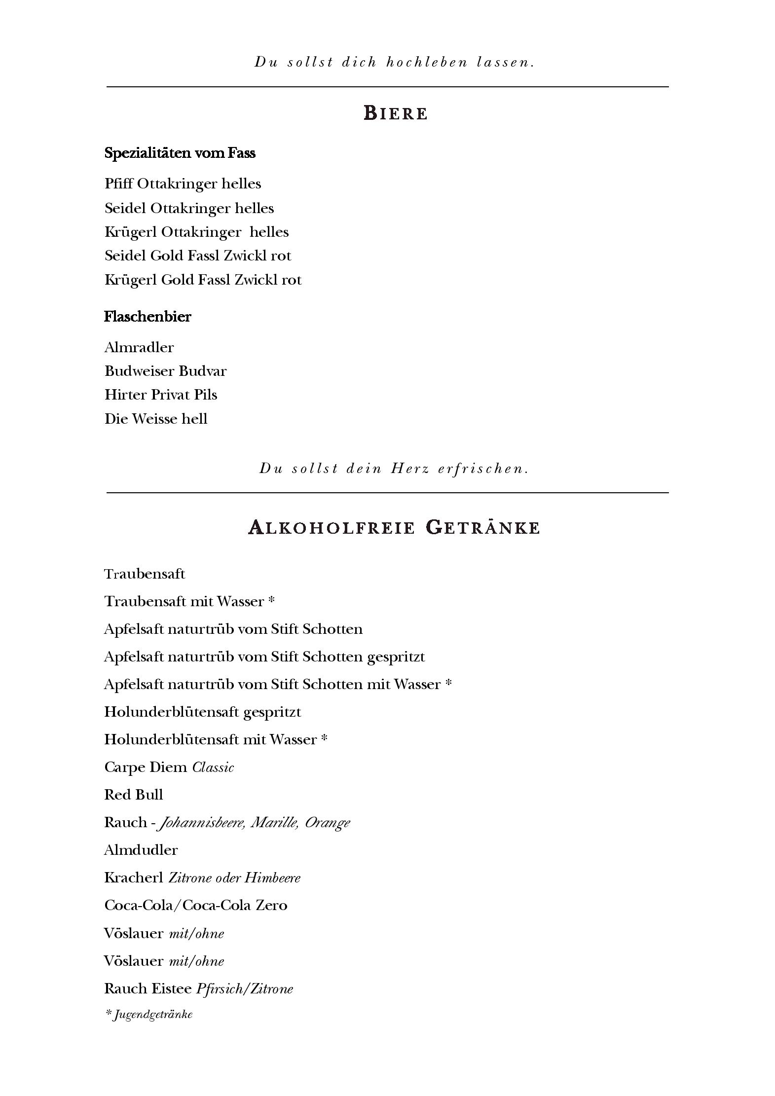 Speisekarte Pfarrplatz Gastronomiebetriebs GmbH in Wien, Seite 9