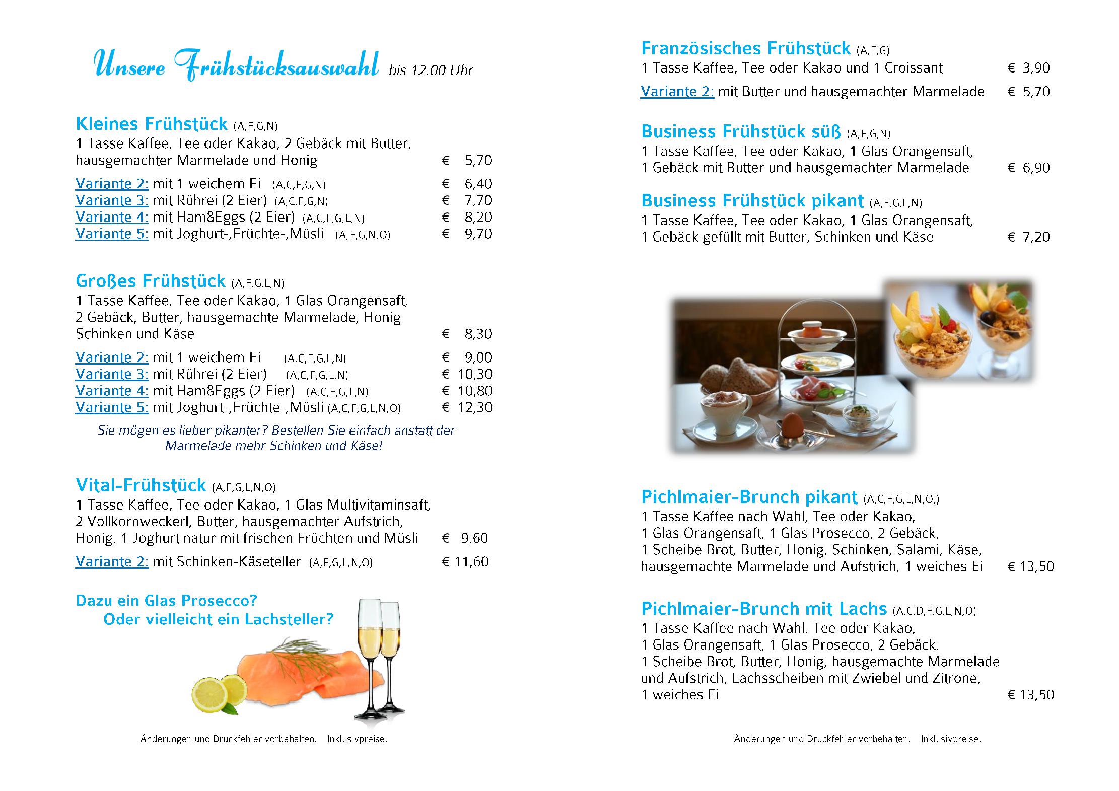 Speisekarte Café-Conditorei Pichlmaier in Saalfelden am Steinernen Meer, Seite 6